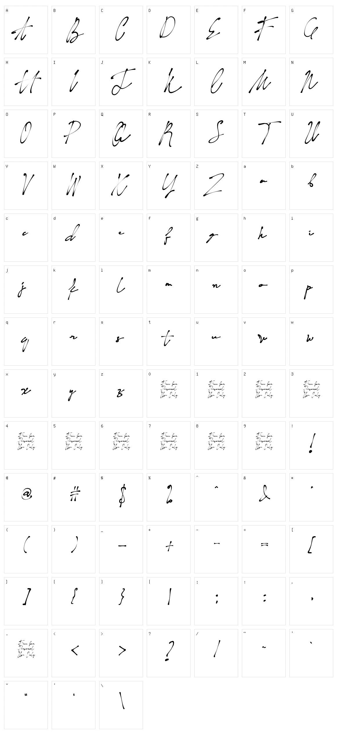 Naturaliste Character Set