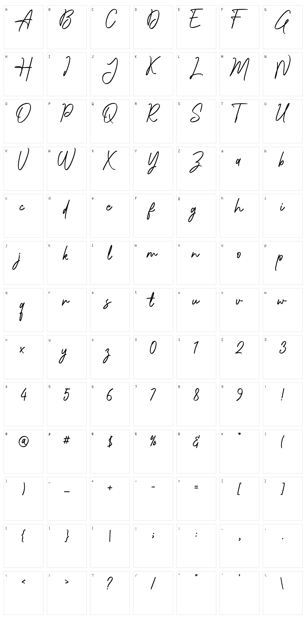 Naturallus Character Set