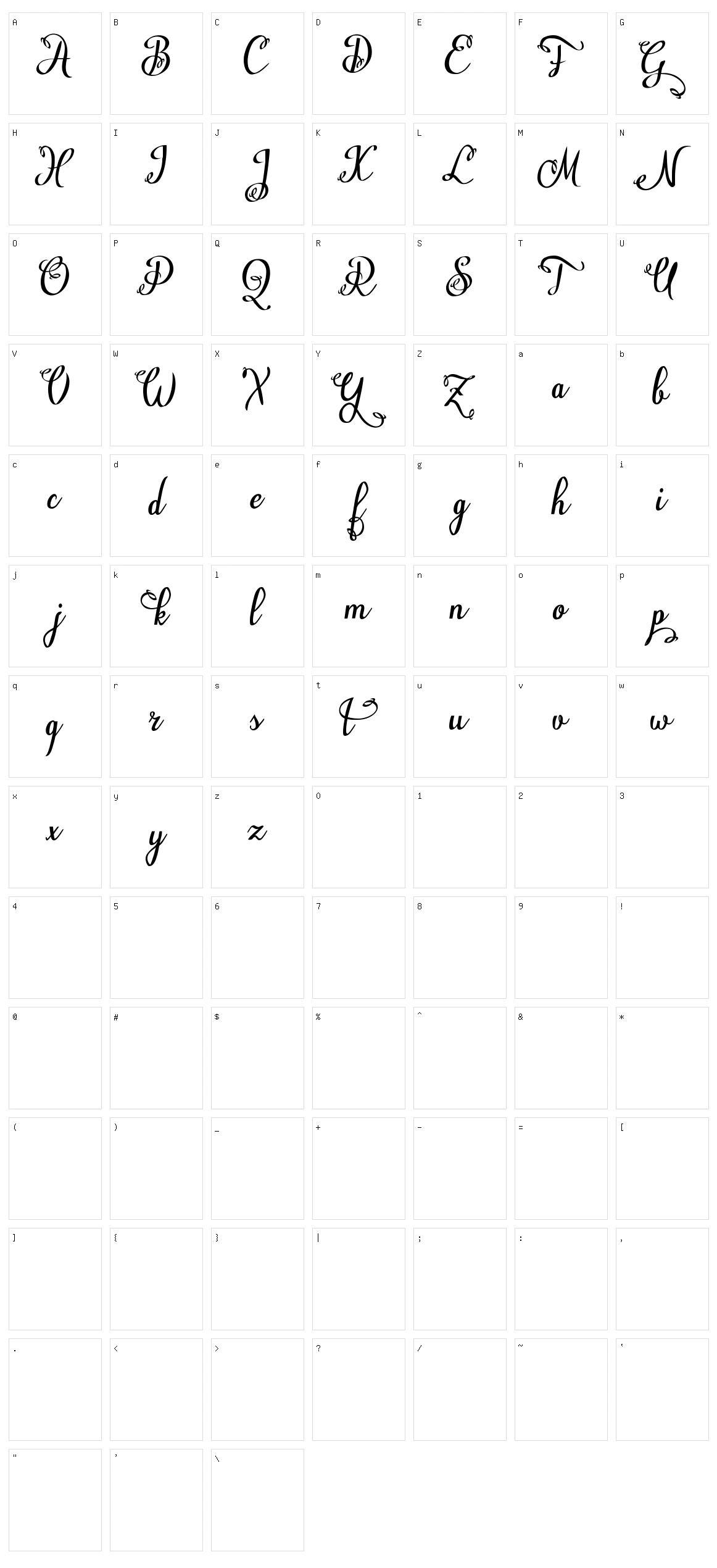 Natyl Character Set