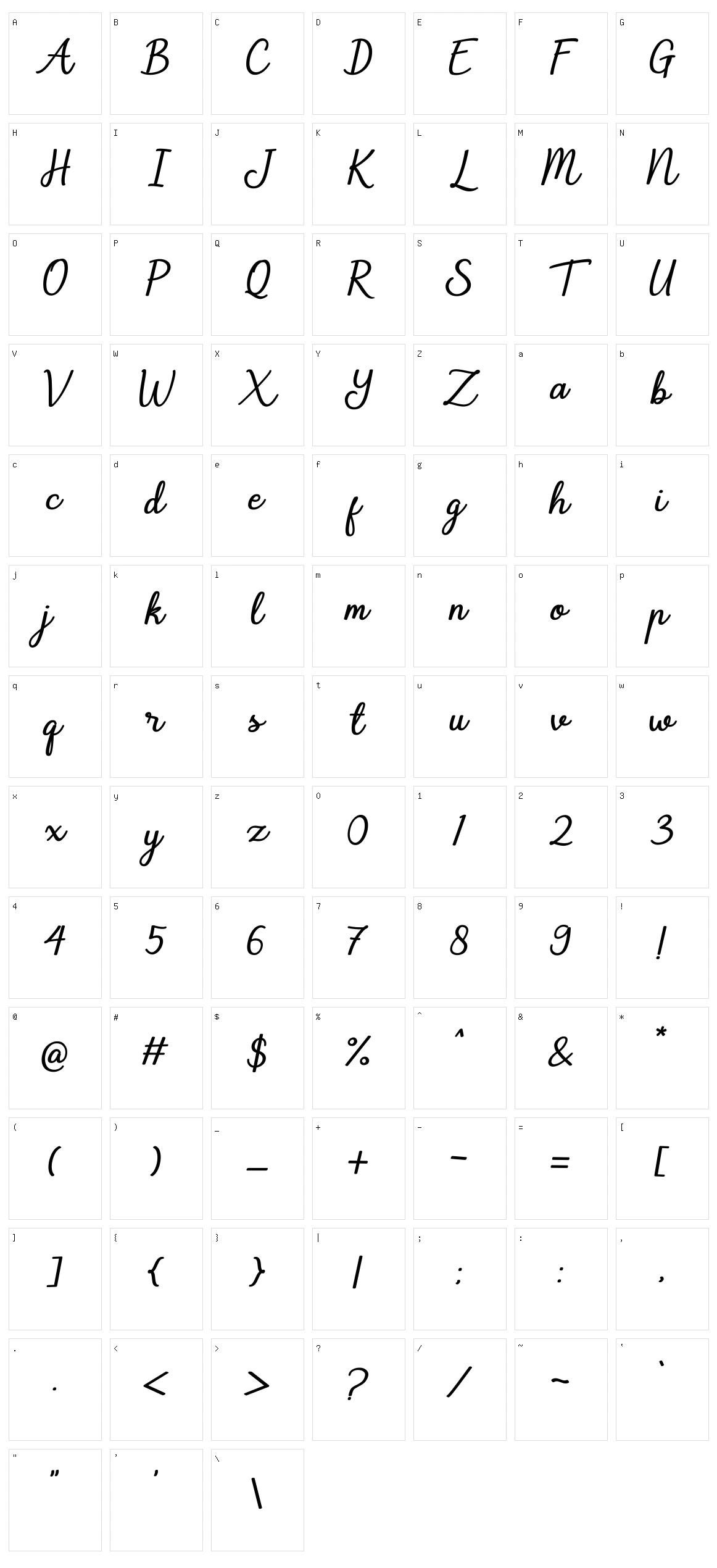 Navilla Character Set
