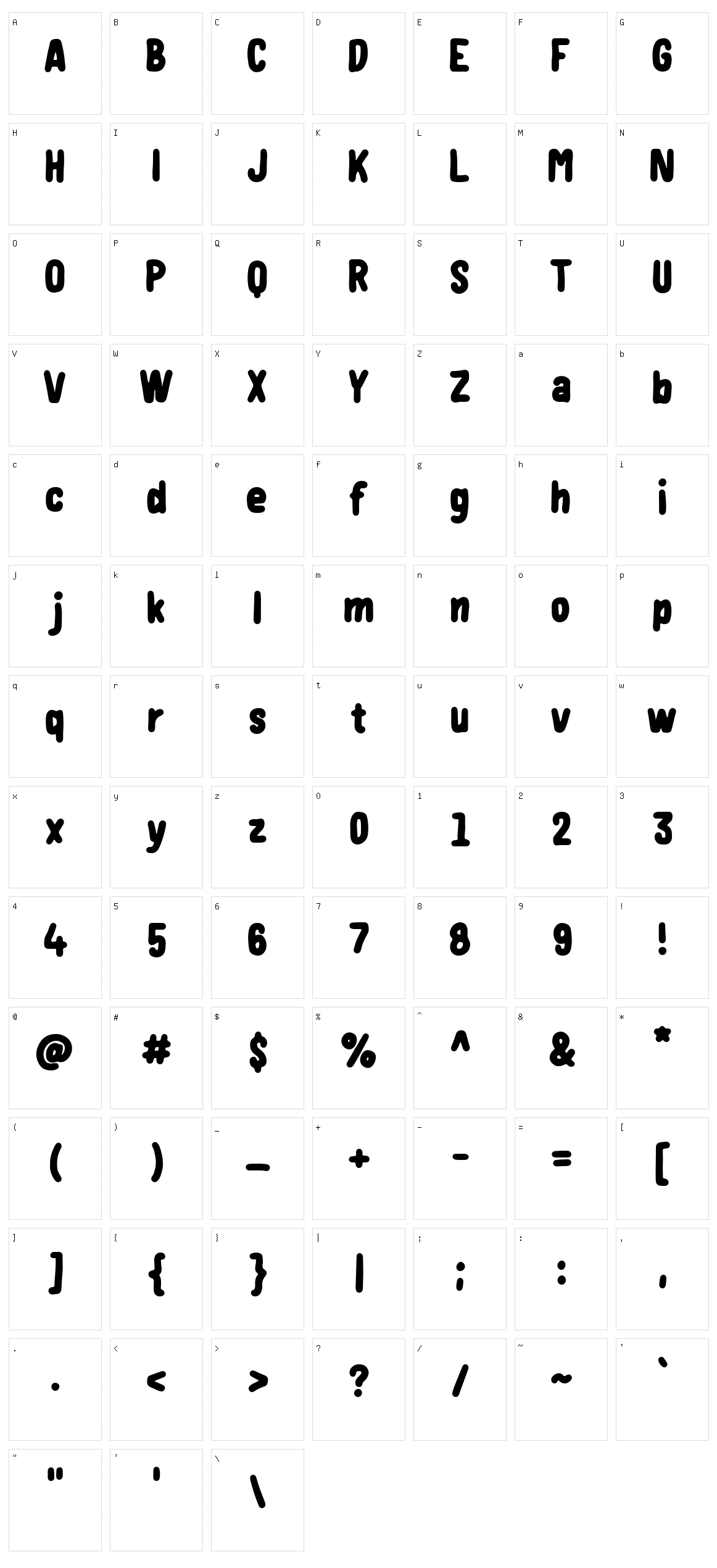 Nektarine Character Set
