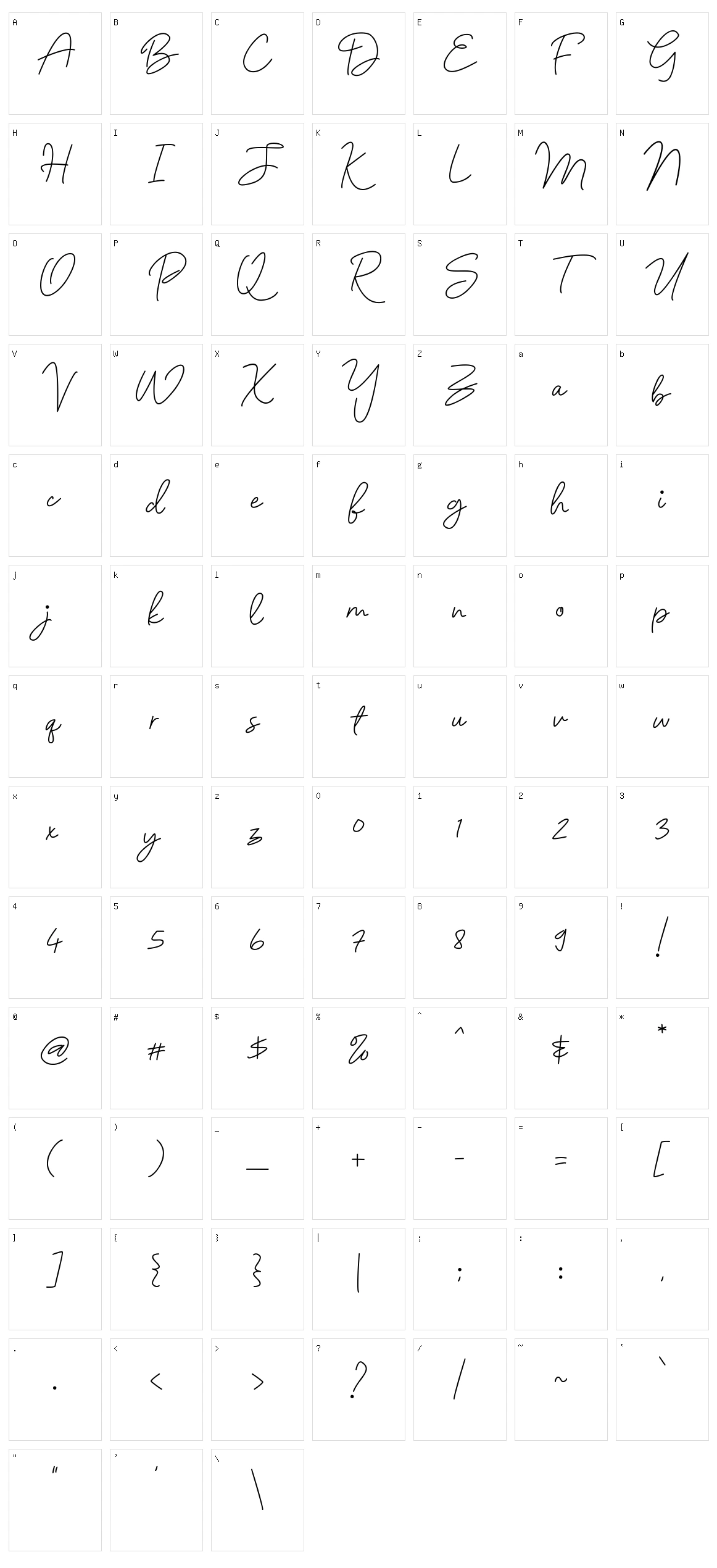 Nellyta Character Set