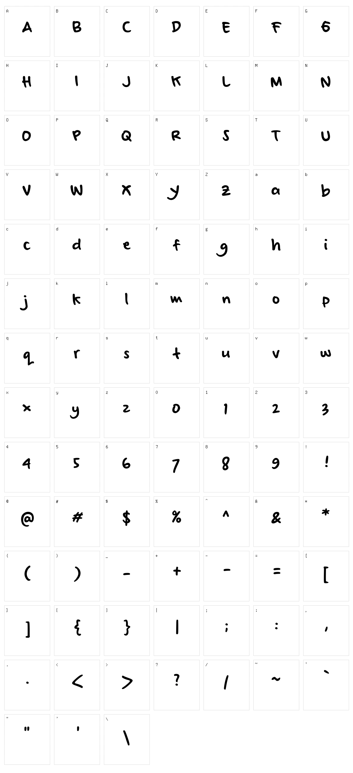Nenyns Marker Character Set