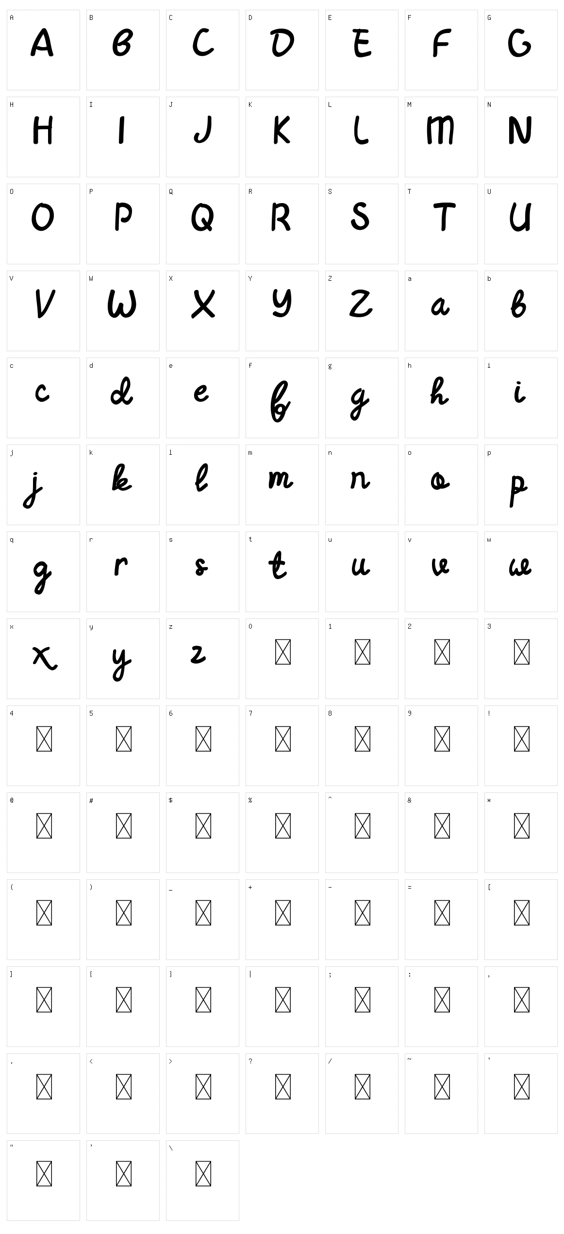Neolion Character Set