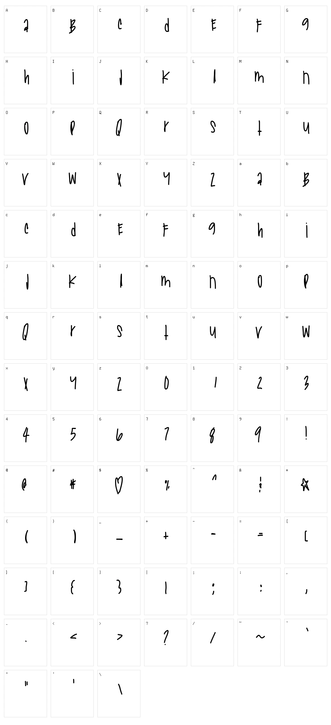 New Arcades Character Set