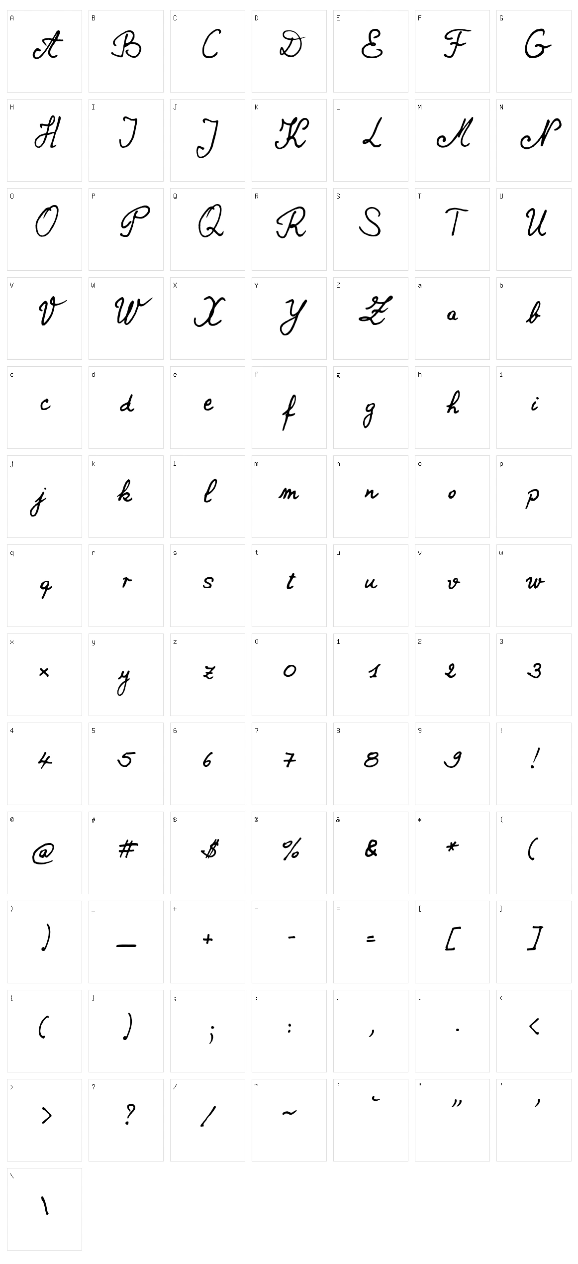 New Bernard Character Set