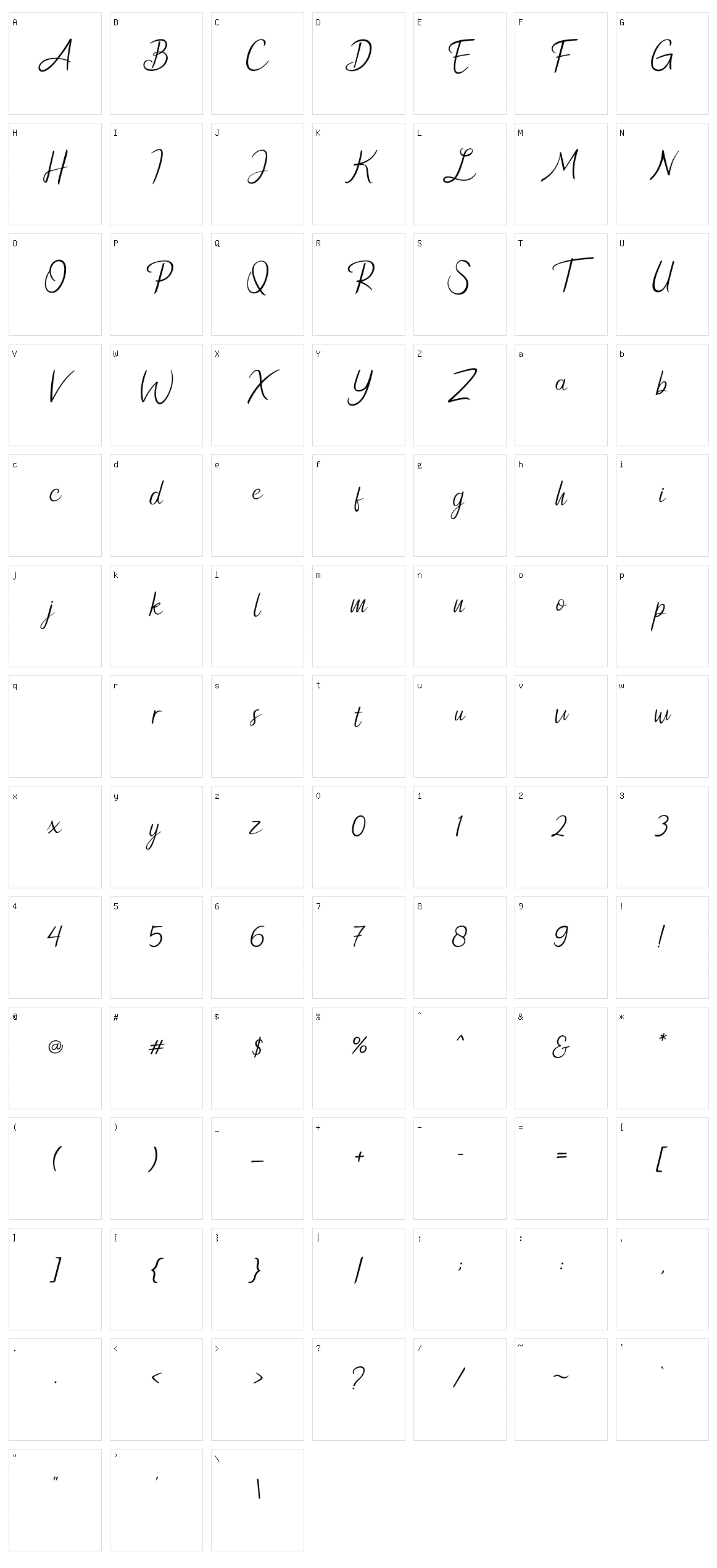 New Florence Character Set