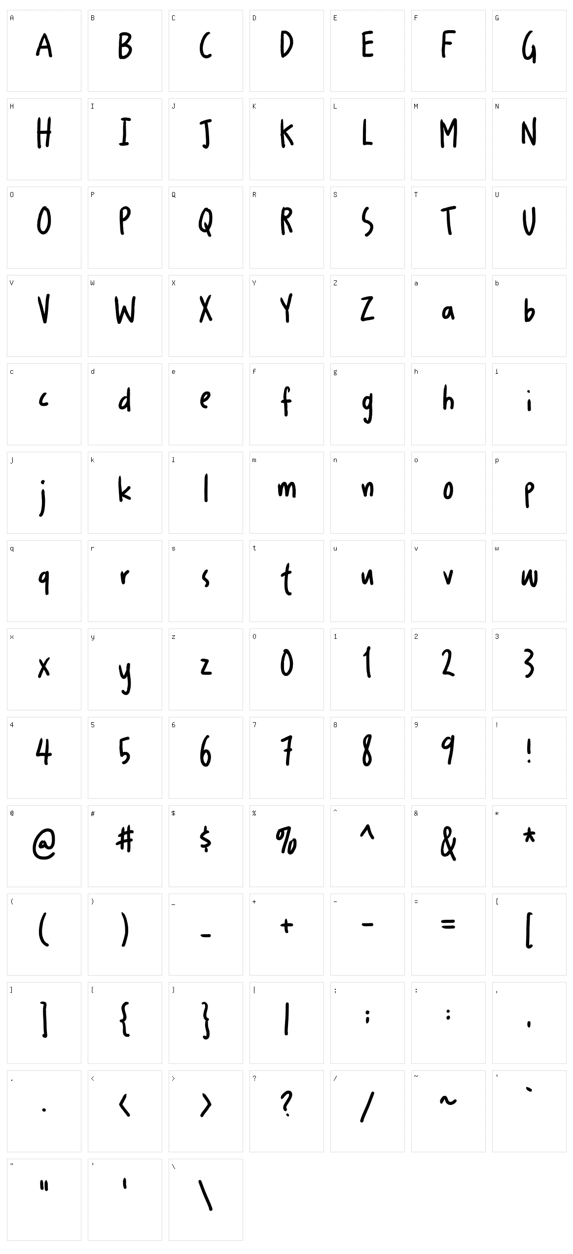 News Junkie Character Set
