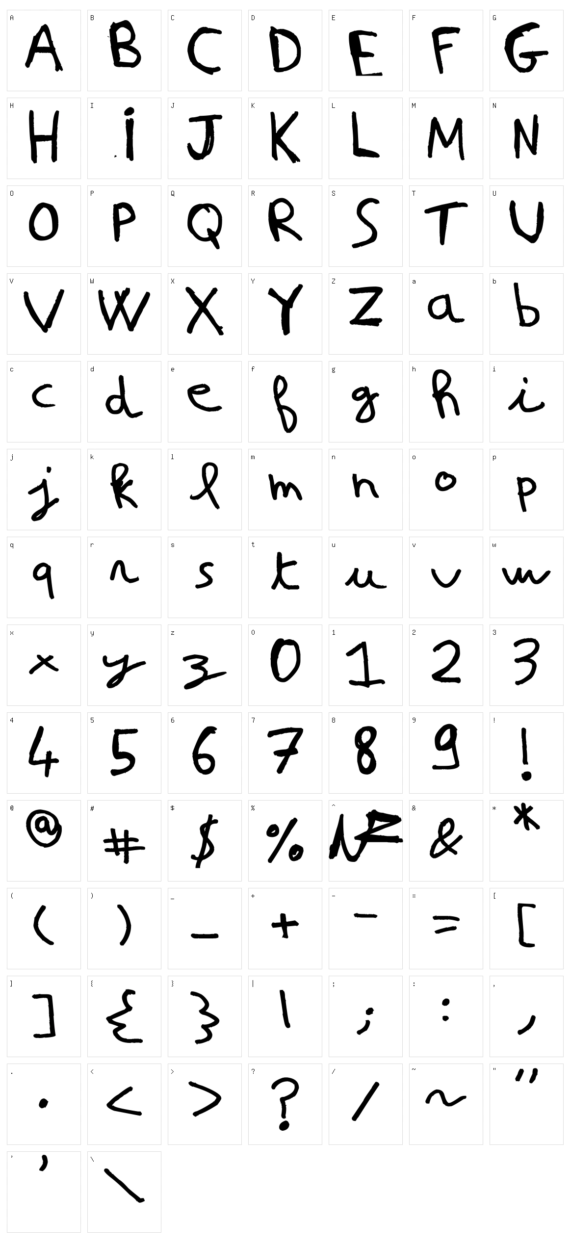 Nicolas Frespech Character Set