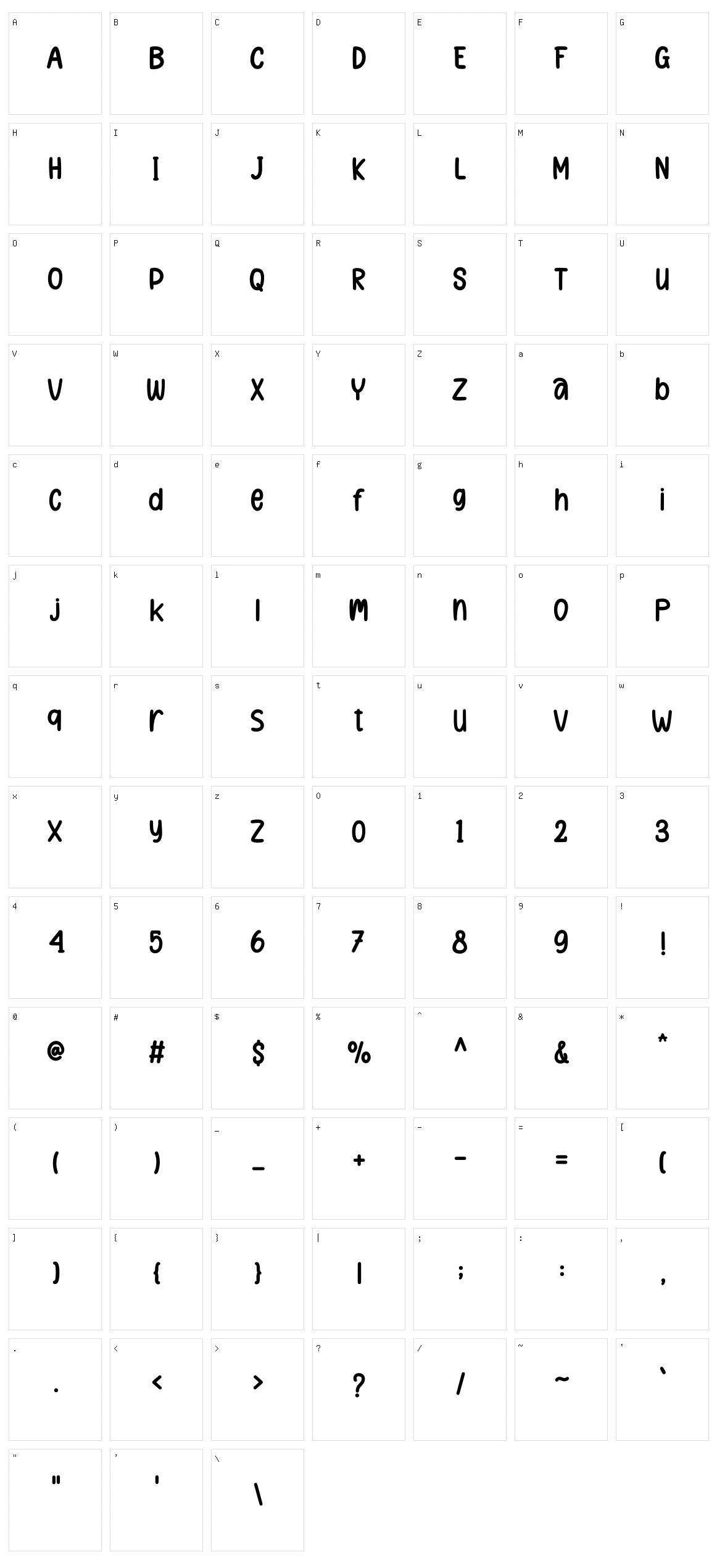 Nirmala Character Set