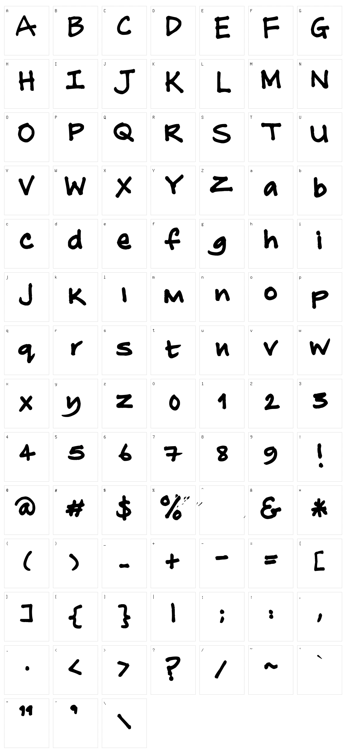 No other name Character Set