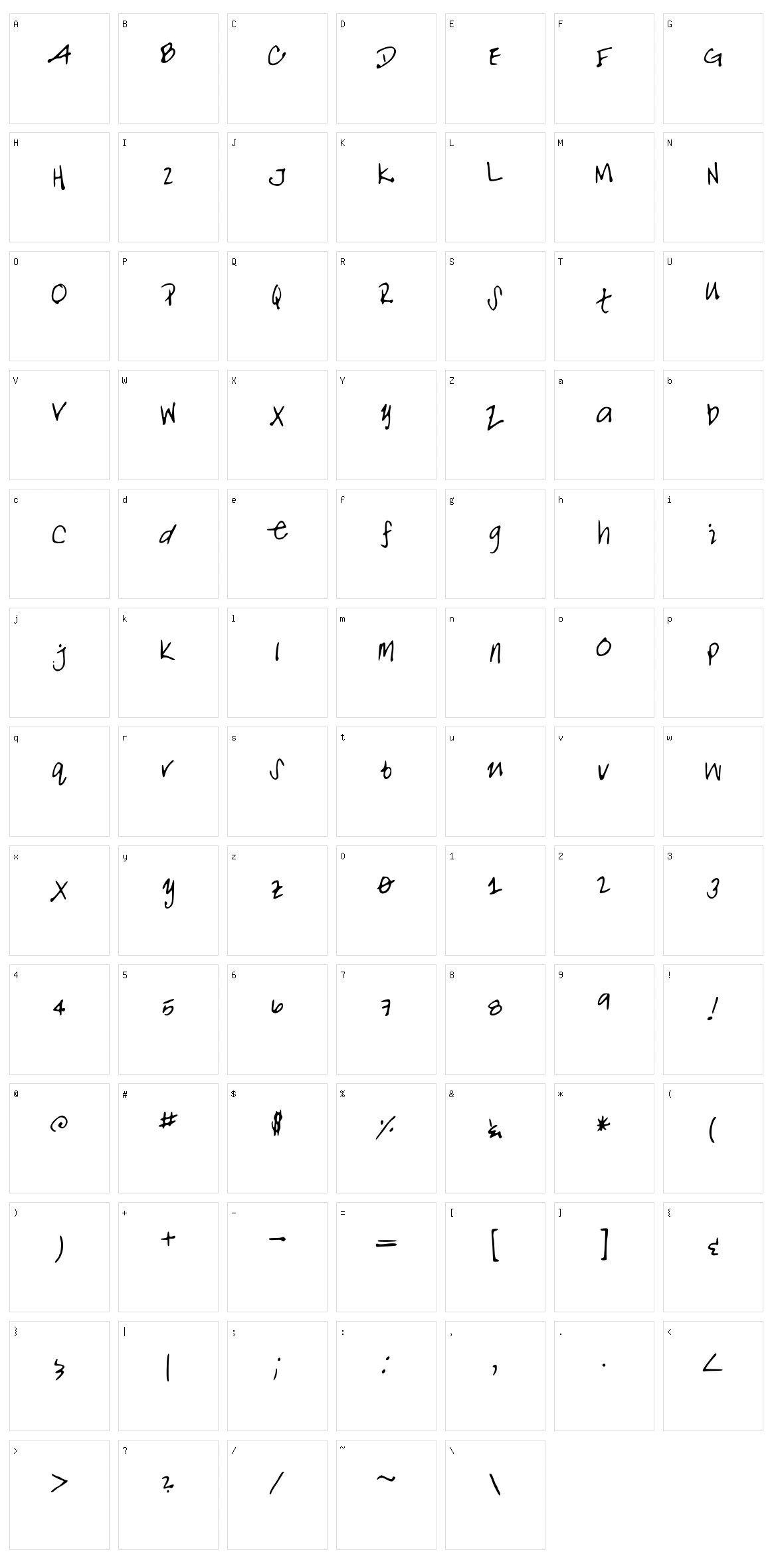 Noalani Character Set