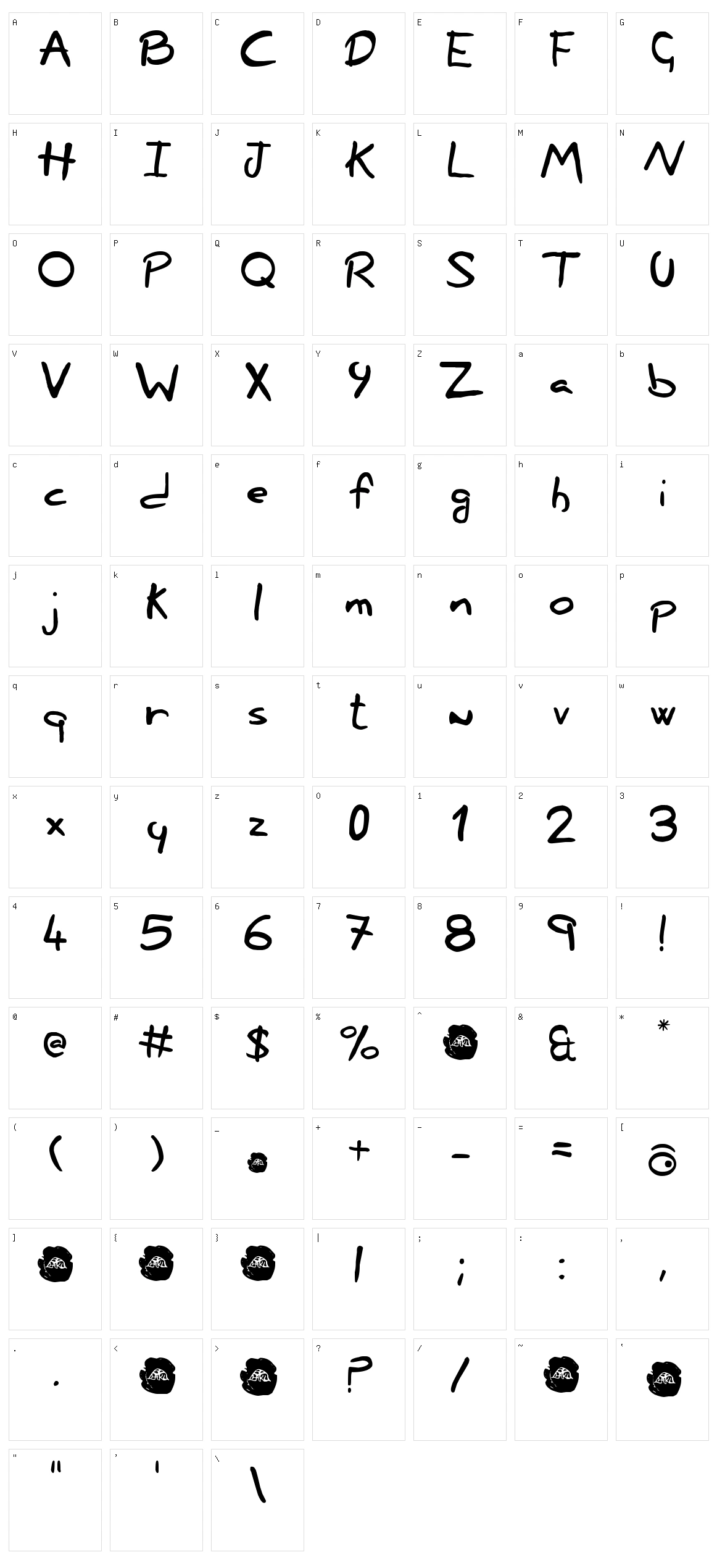 Nonciclopedia Character Set