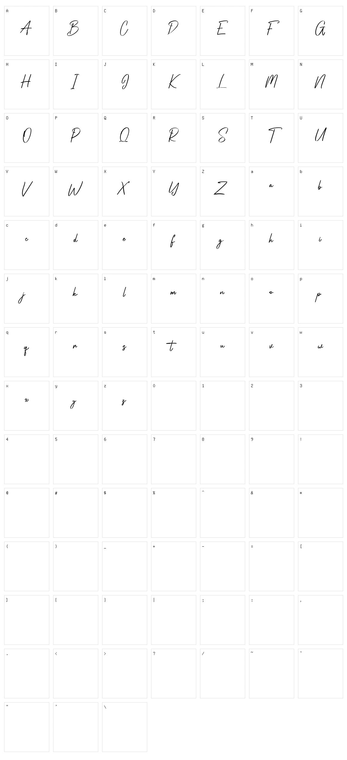 Northyhuny Character Set