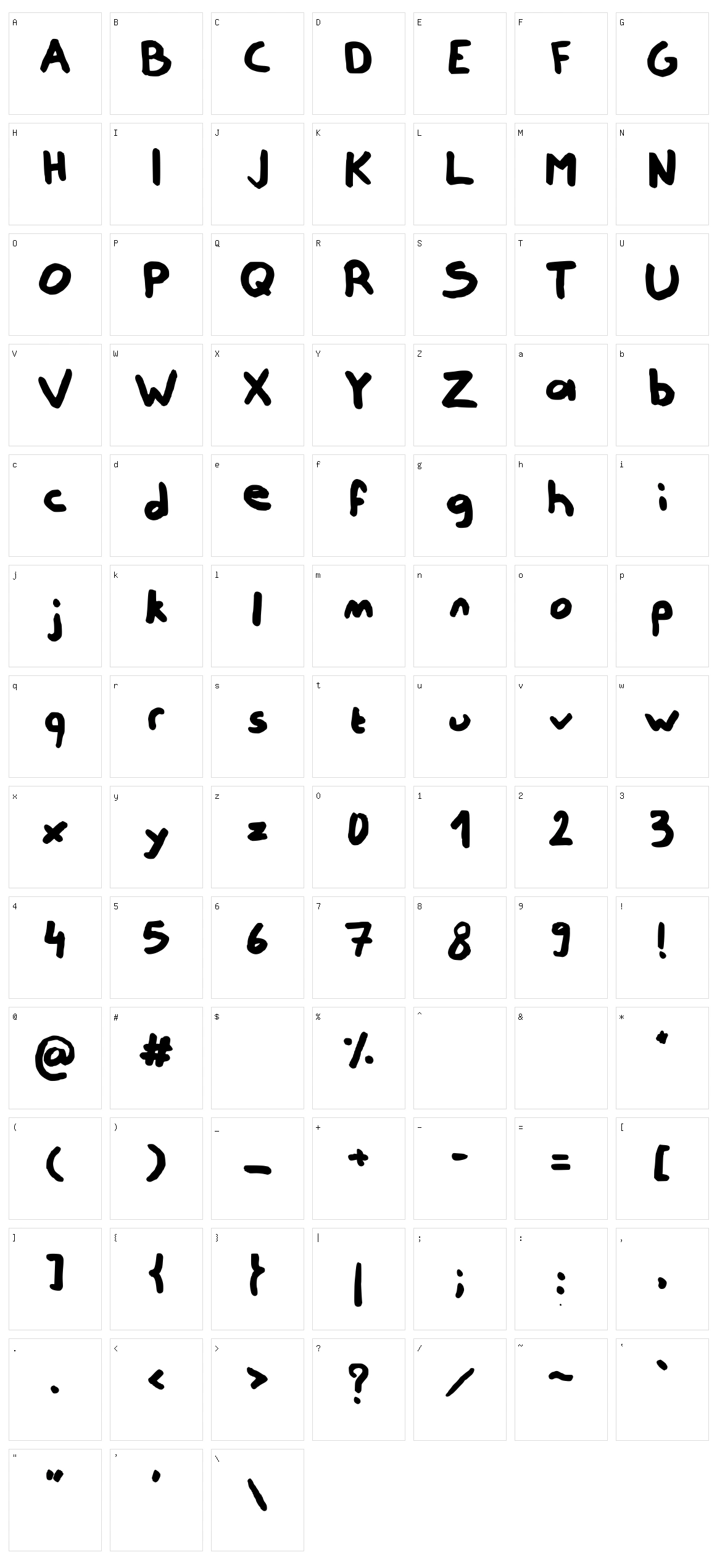 Not Really Character Set