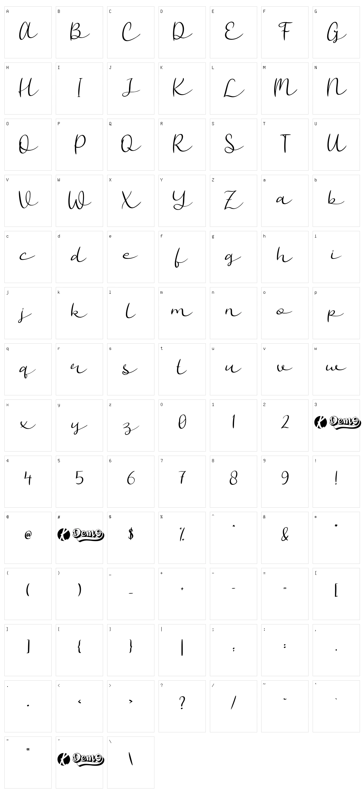 Nousilka Character Set