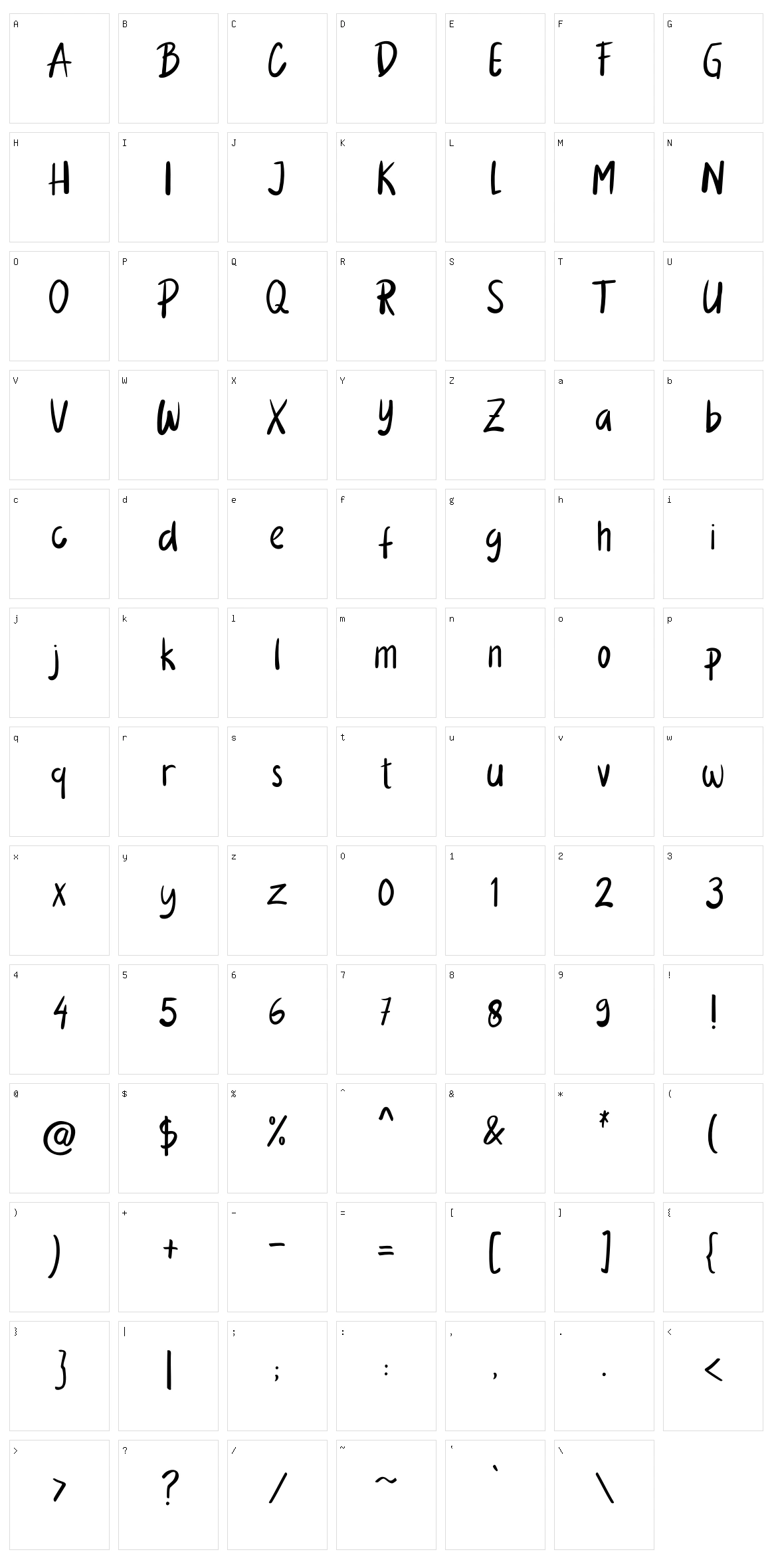 Nuanza Character Set