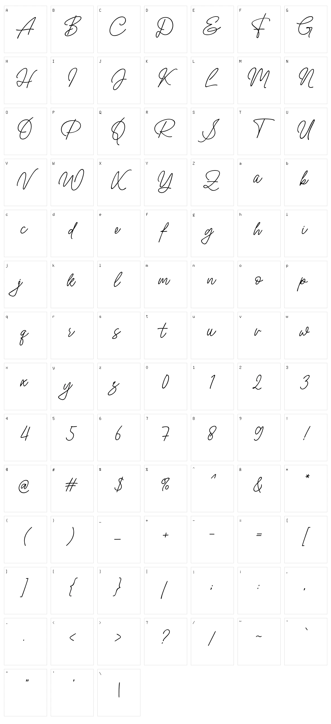 Nura Asyifa Character Set