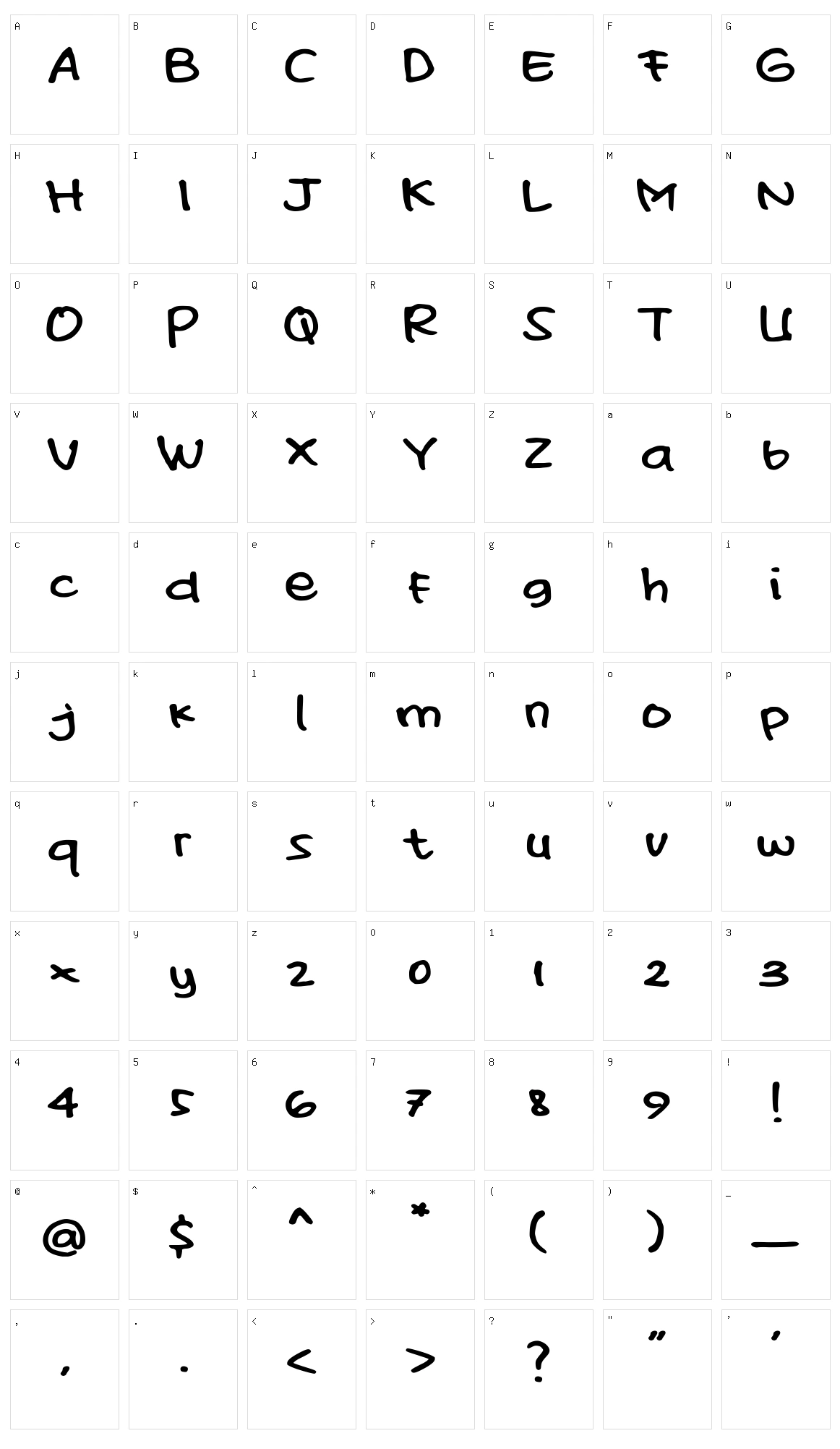 Nutara Character Set