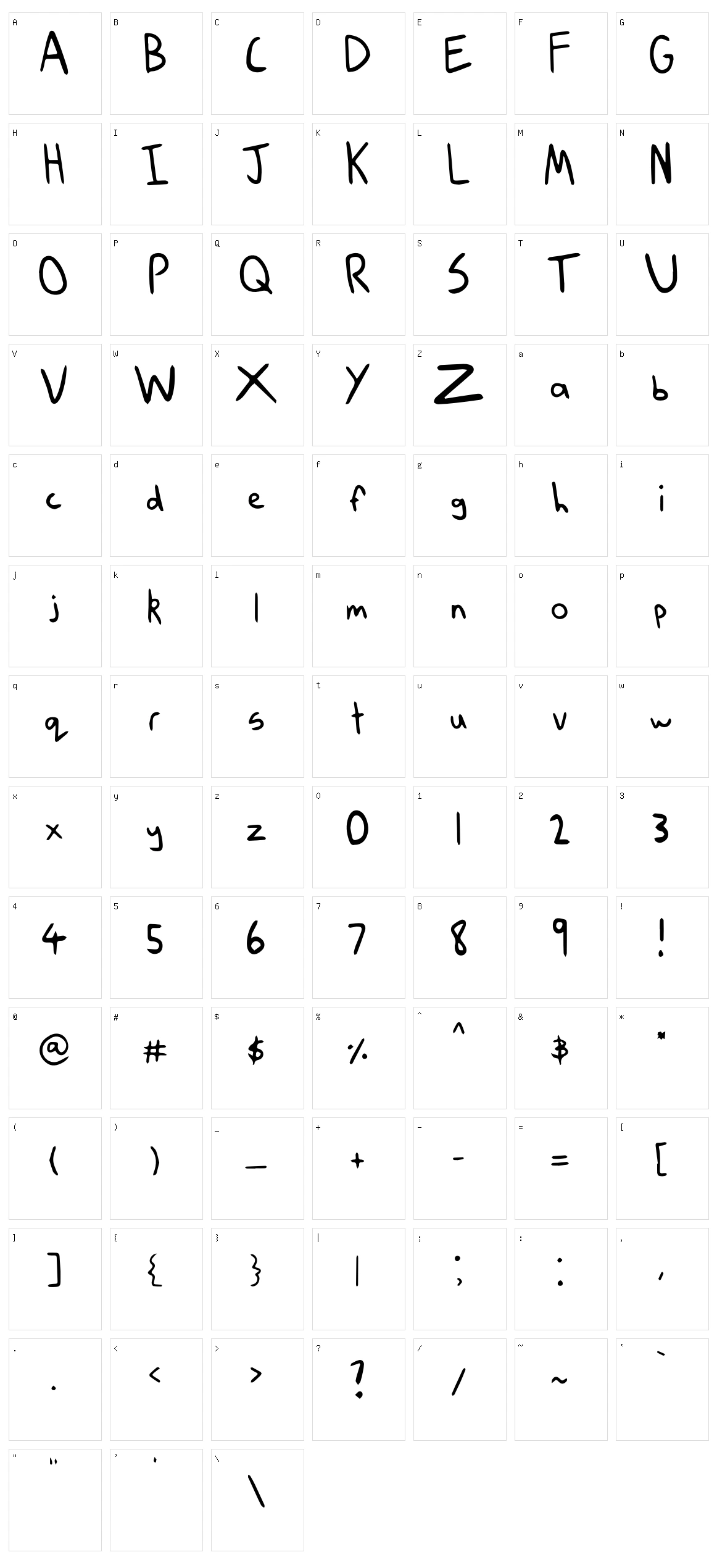 Nutty Pen Character Set
