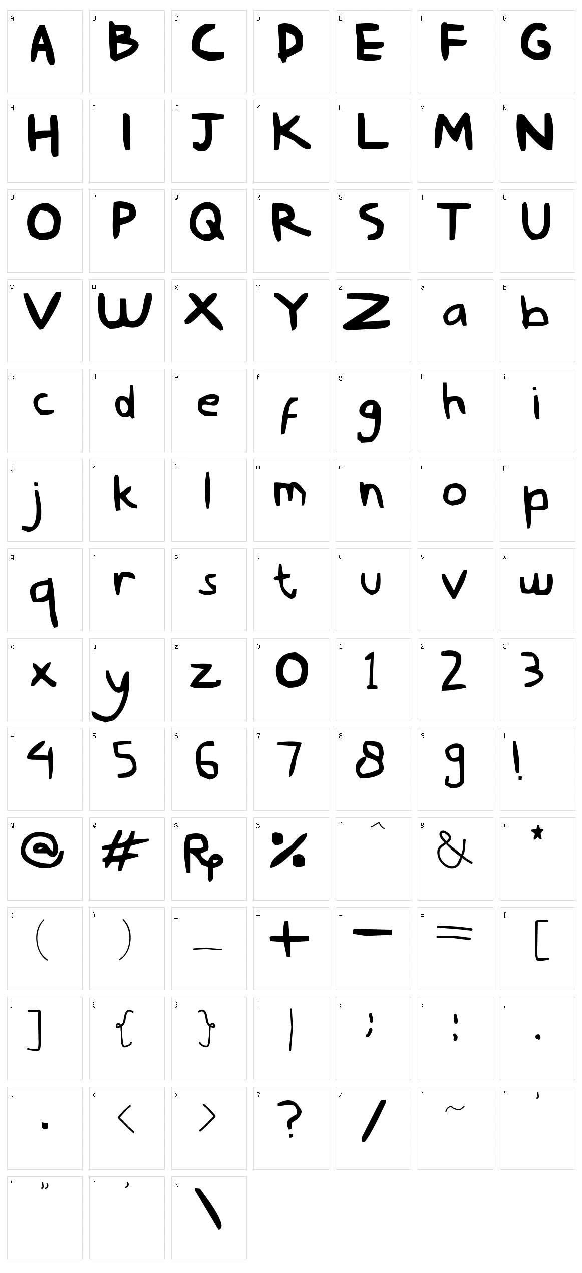 Nyonya Gendut Character Set