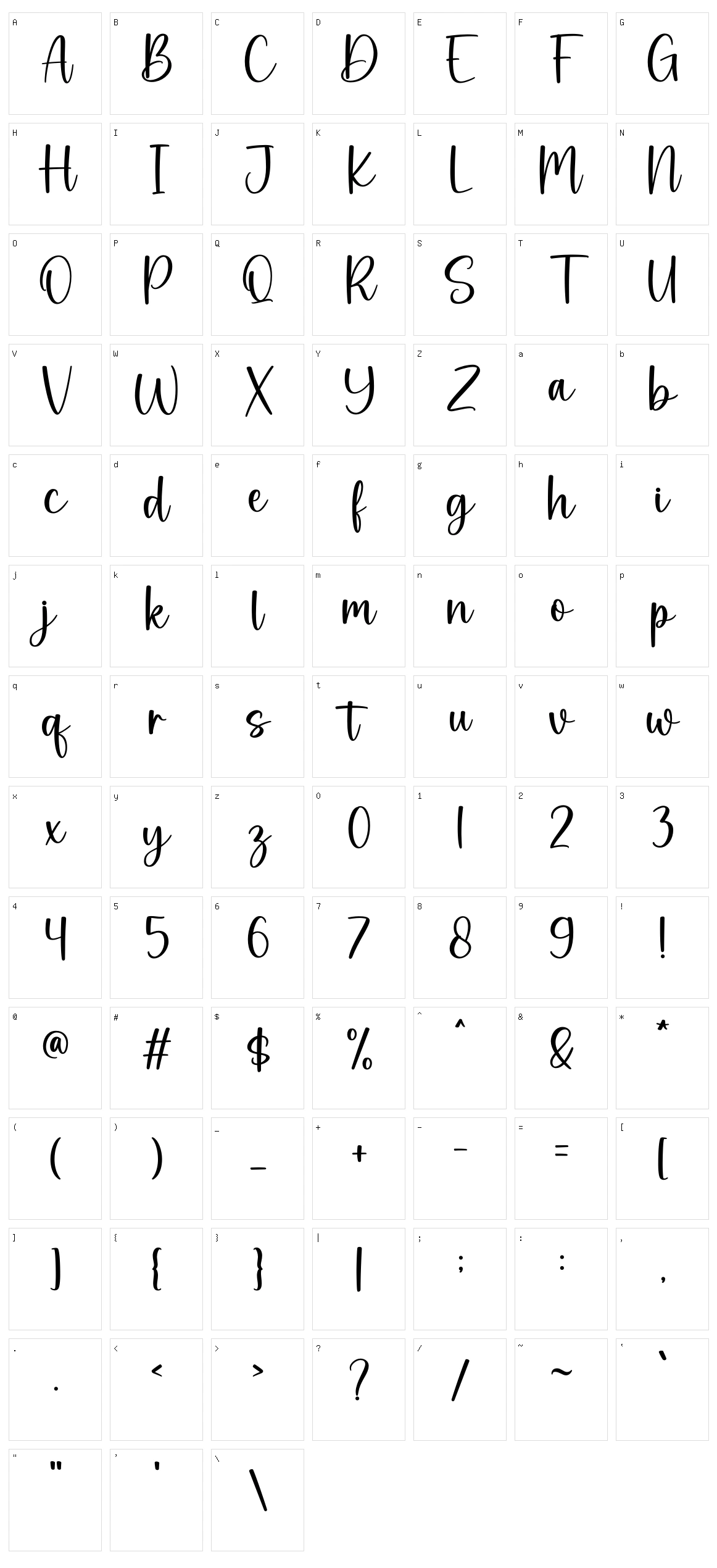 Oatmilk Character Set