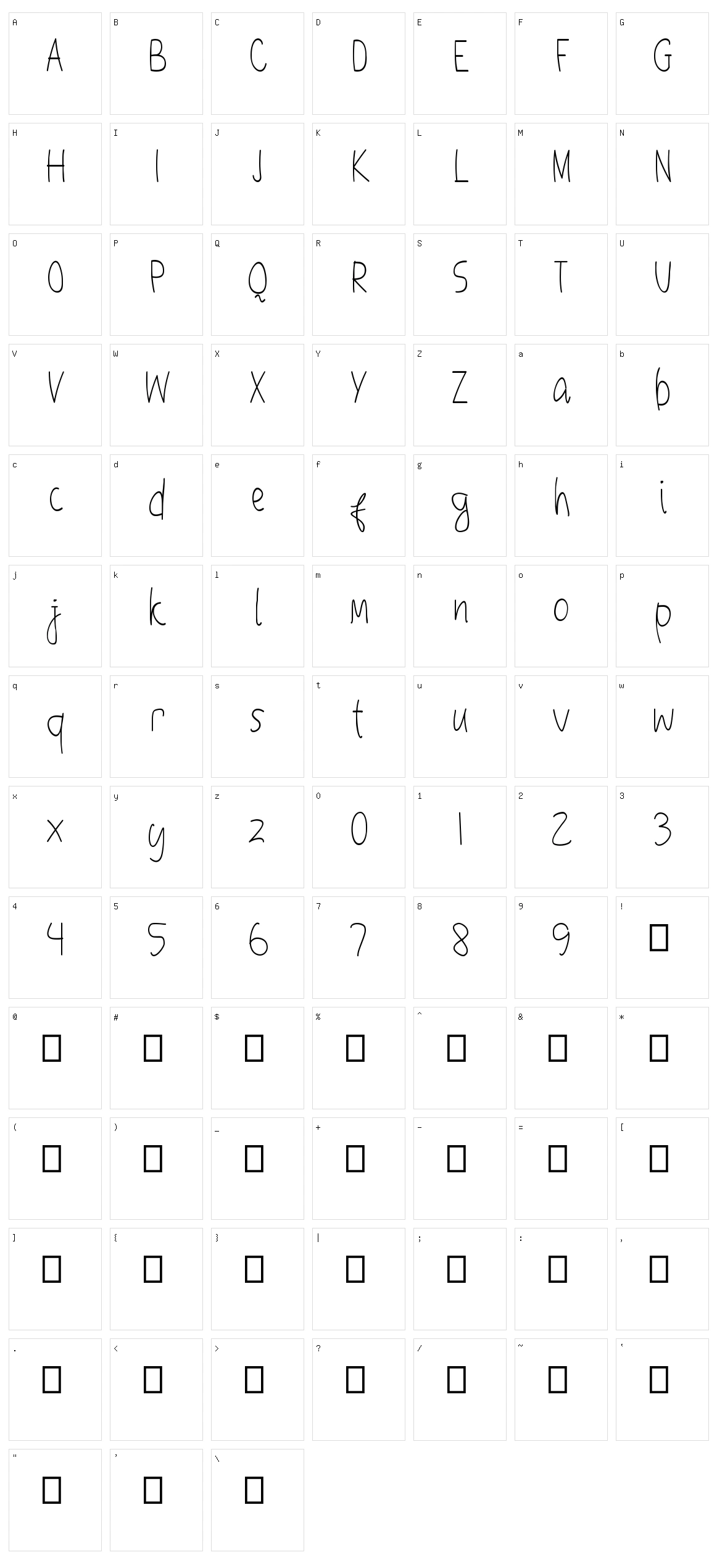 Objectivers Character Set
