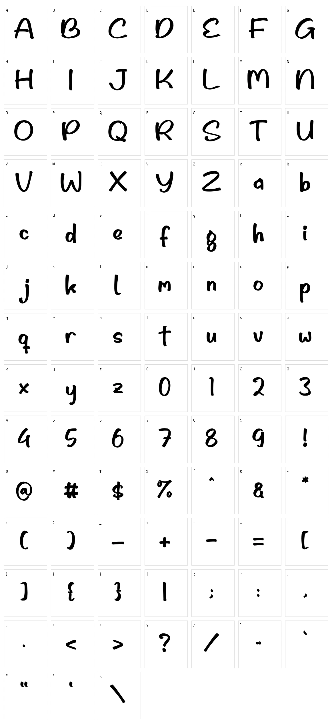 Ochika Character Set