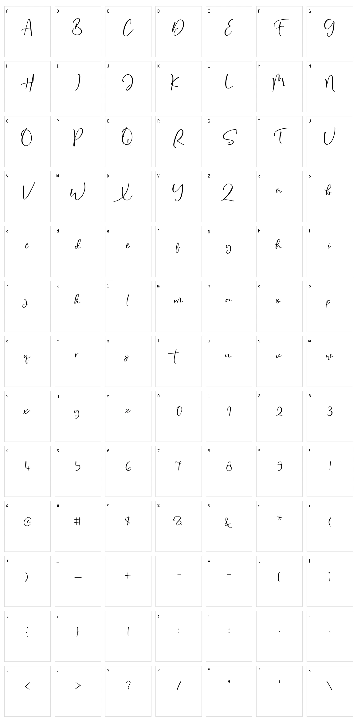 Oh Twenty Character Set