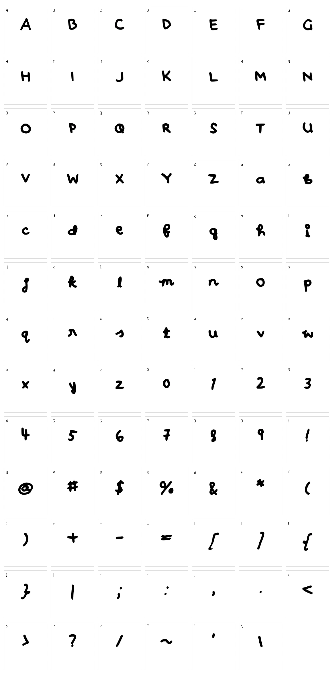 Ohhay Character Set