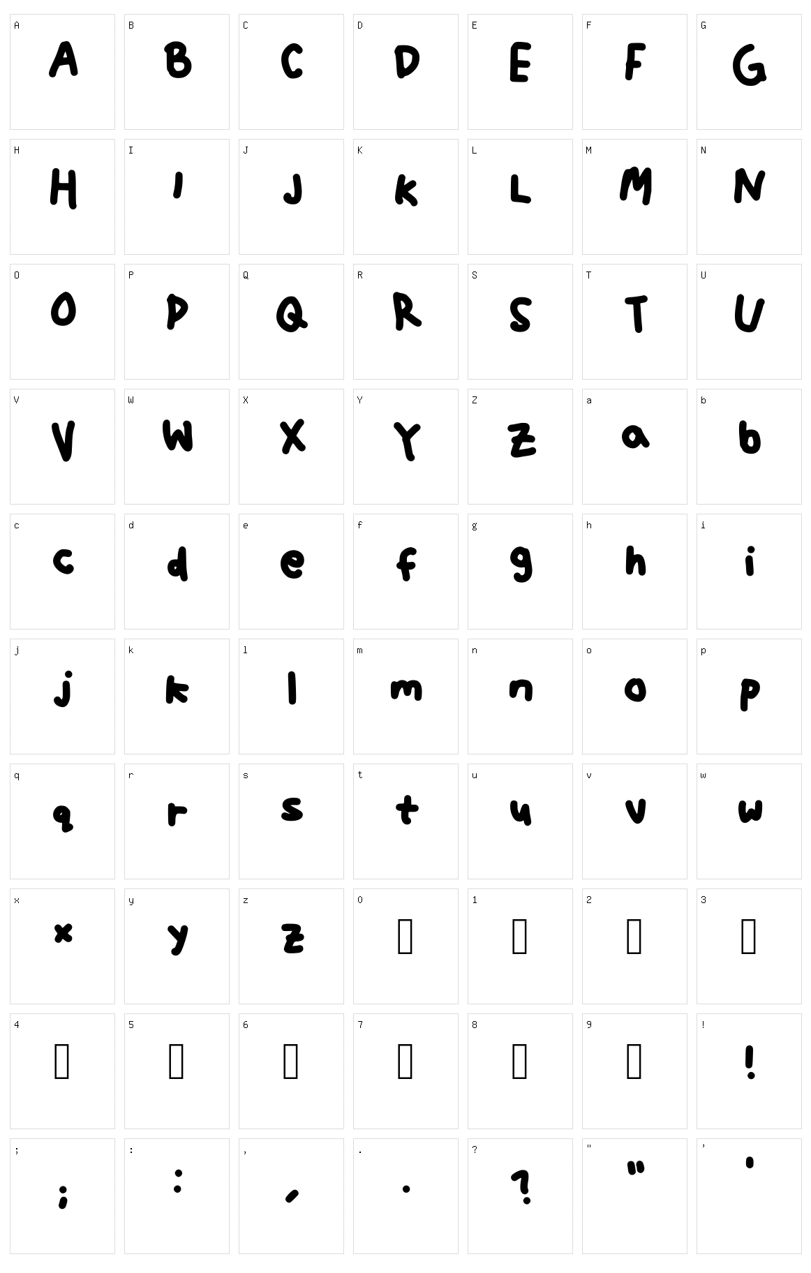 Olaf Character Set