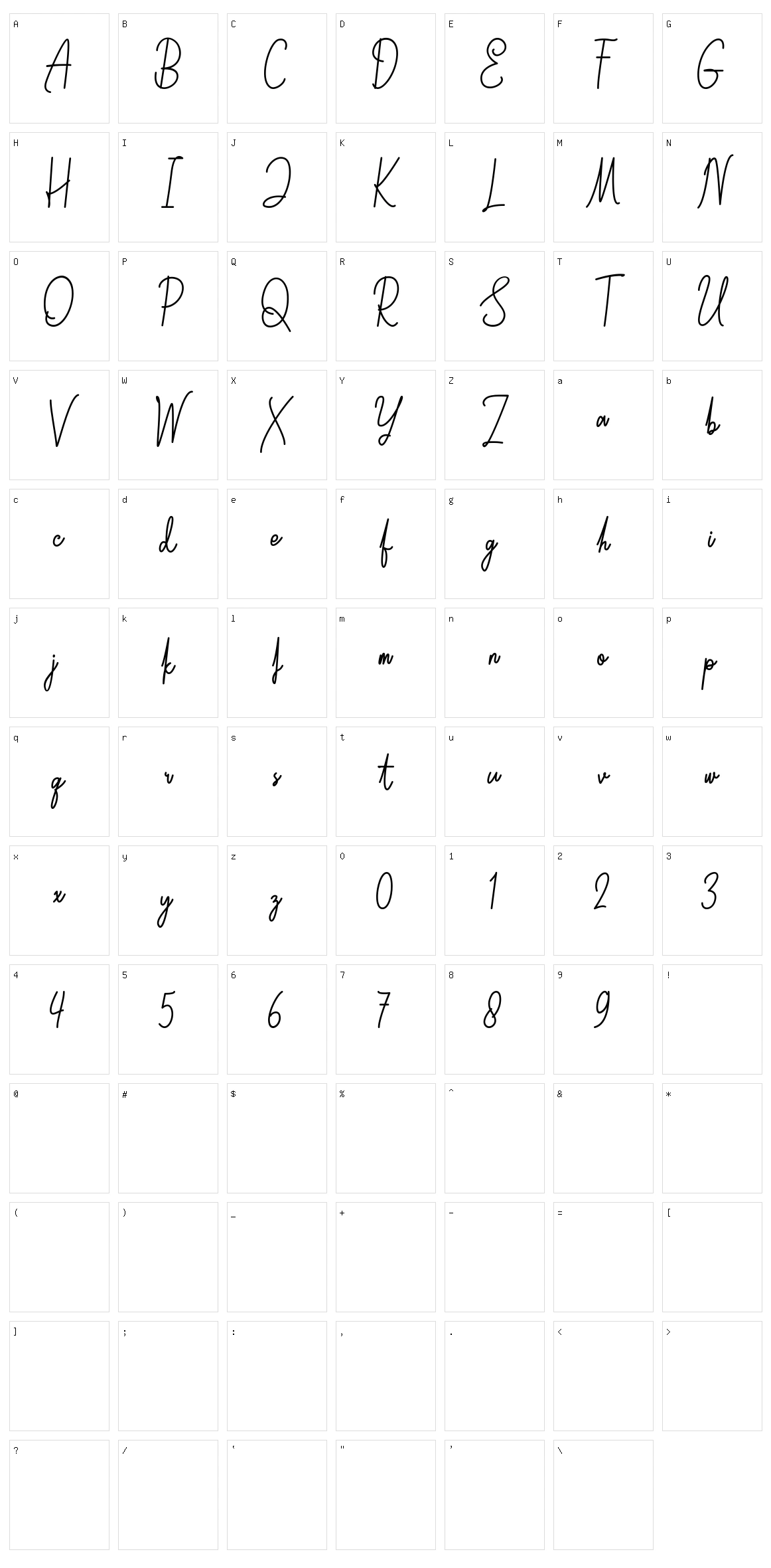 Olimpo Character Set