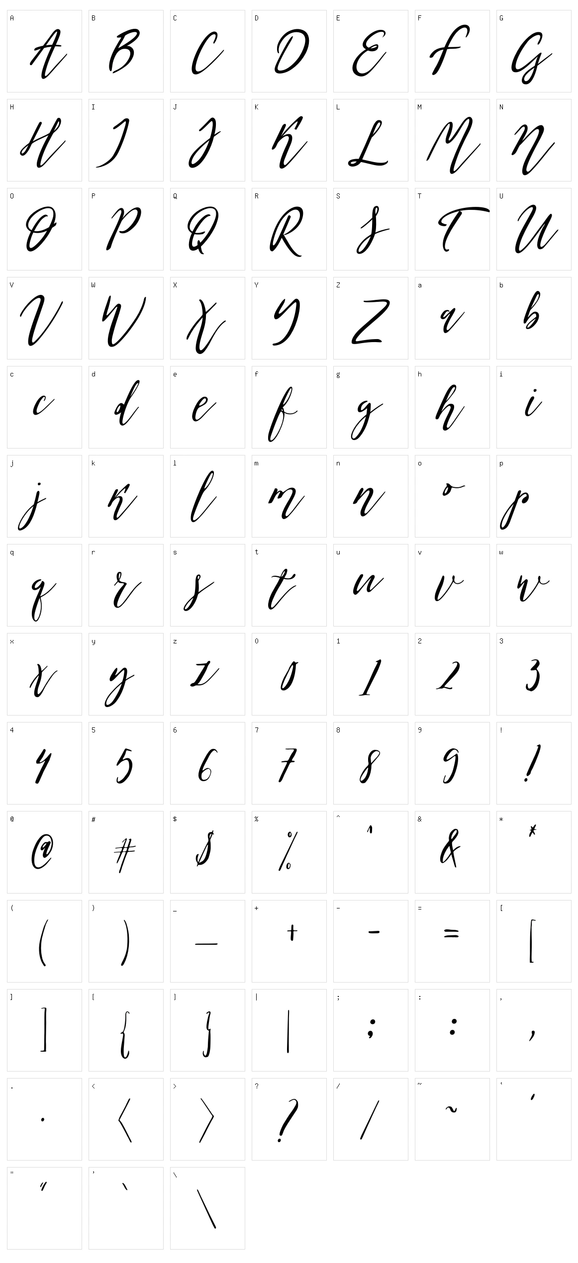 Olis Character Set
