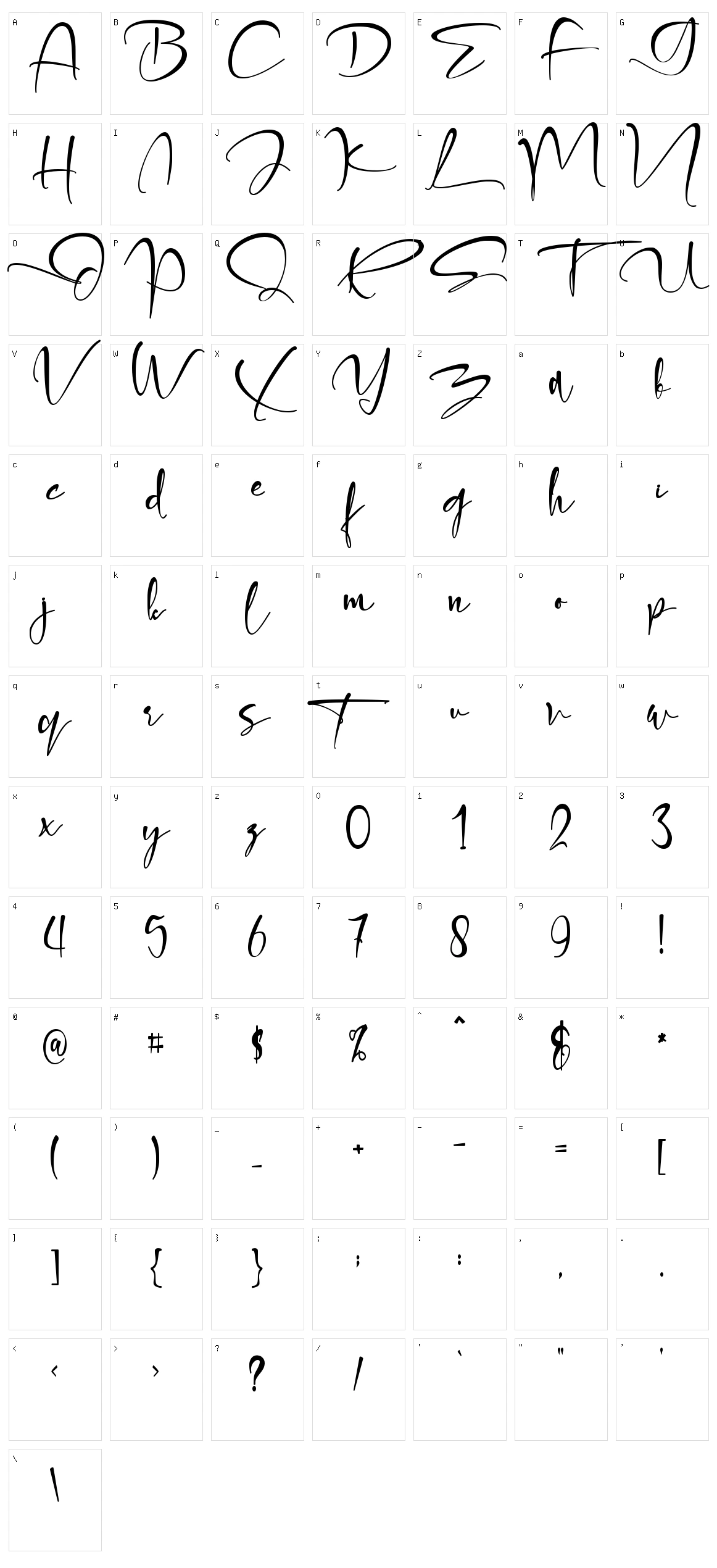Olliffia Character Set