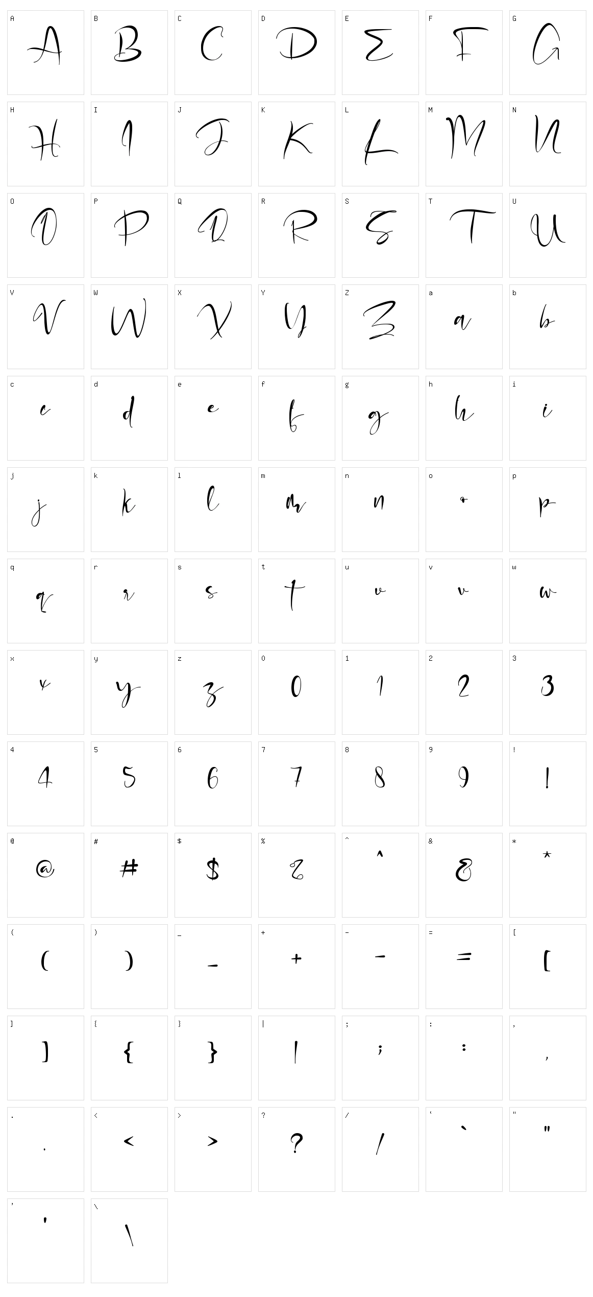 Ondemande Character Set