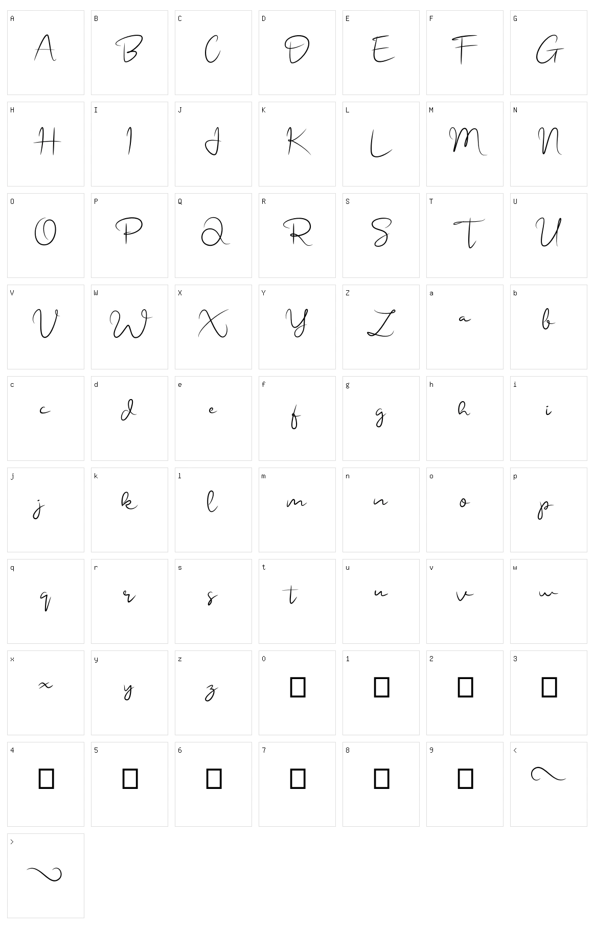 Onelove Character Set