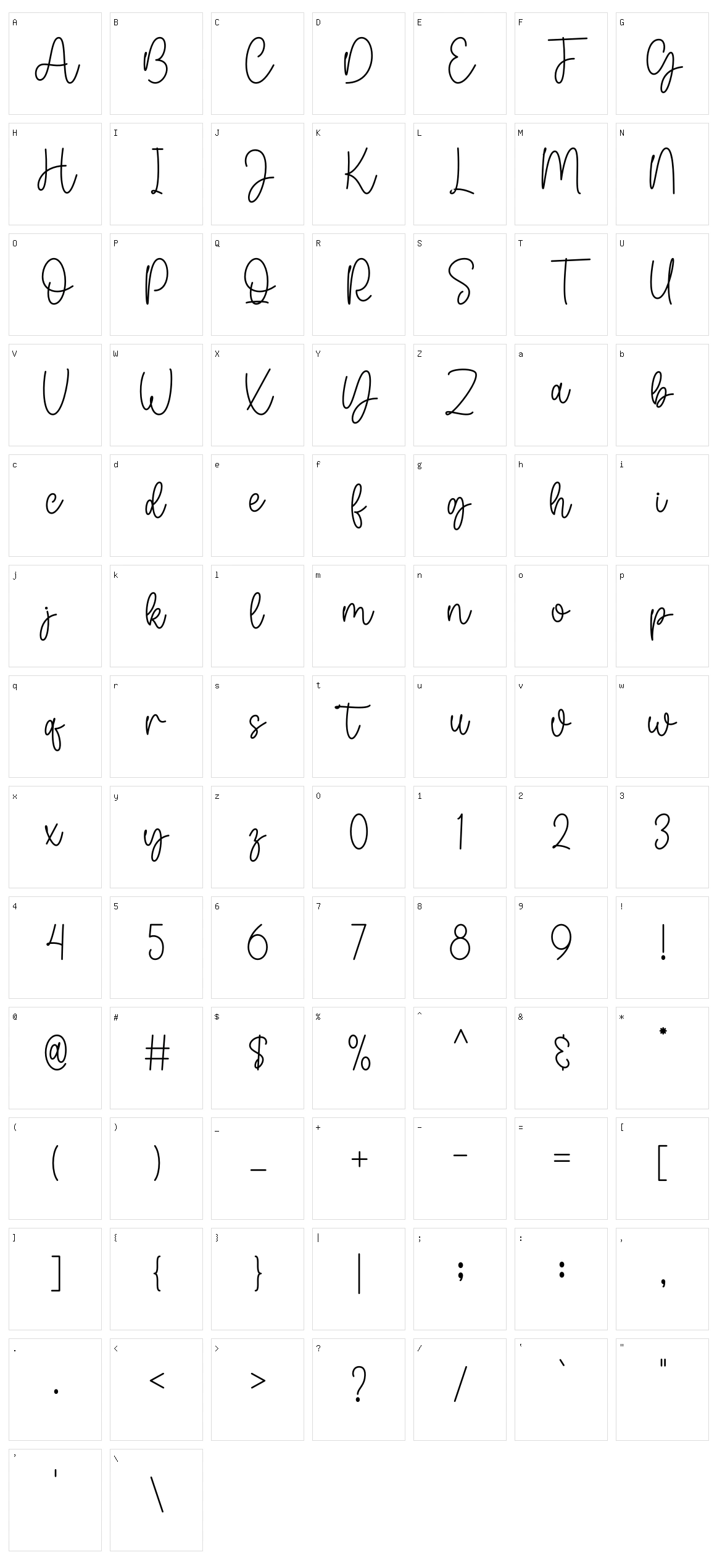 Only You Character Set