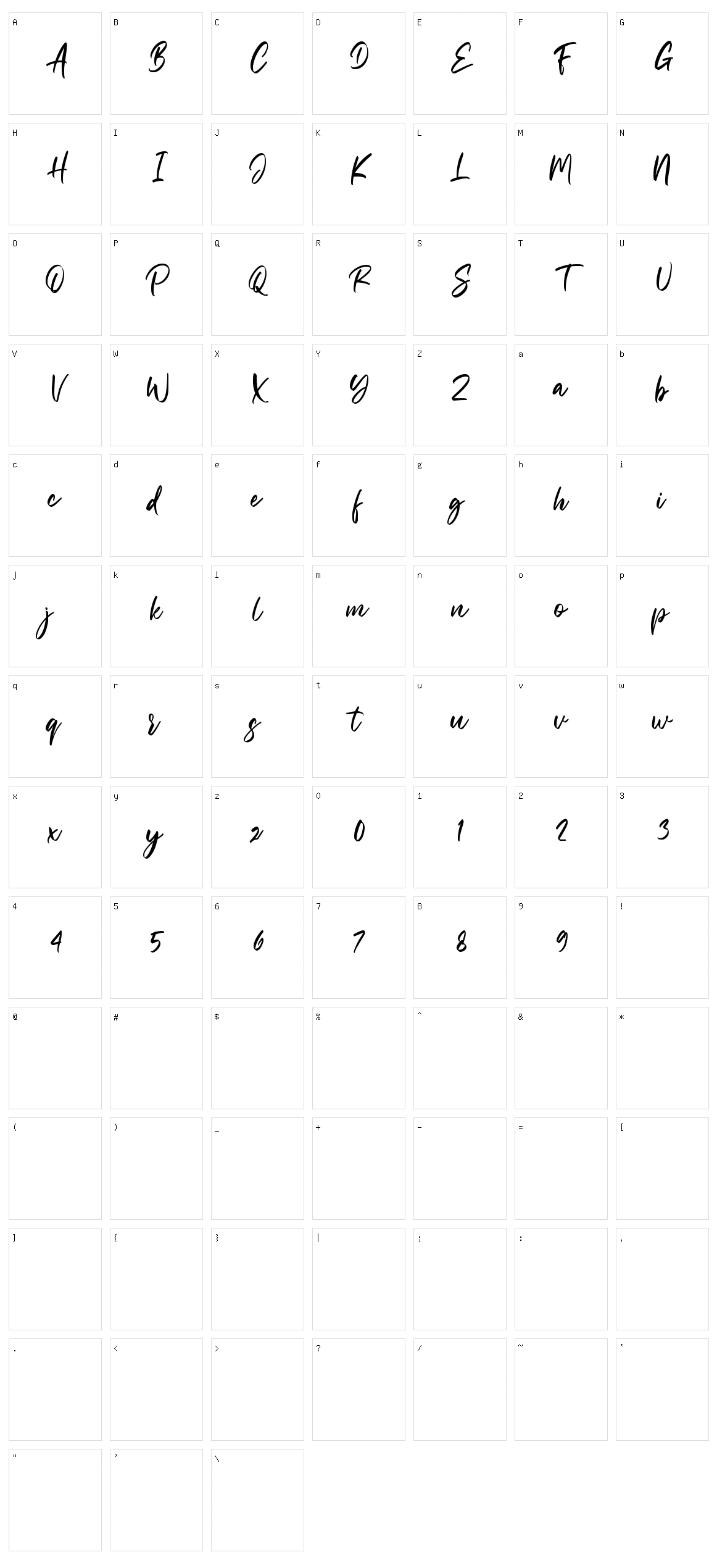 Open Heart Character Set