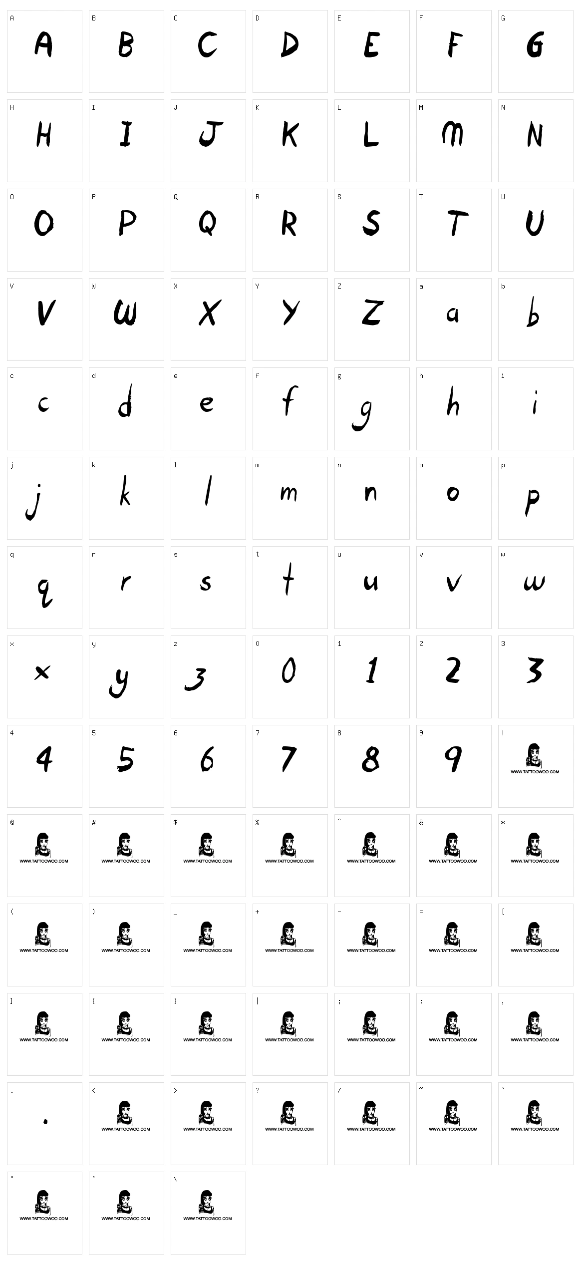 Open Hours Character Set