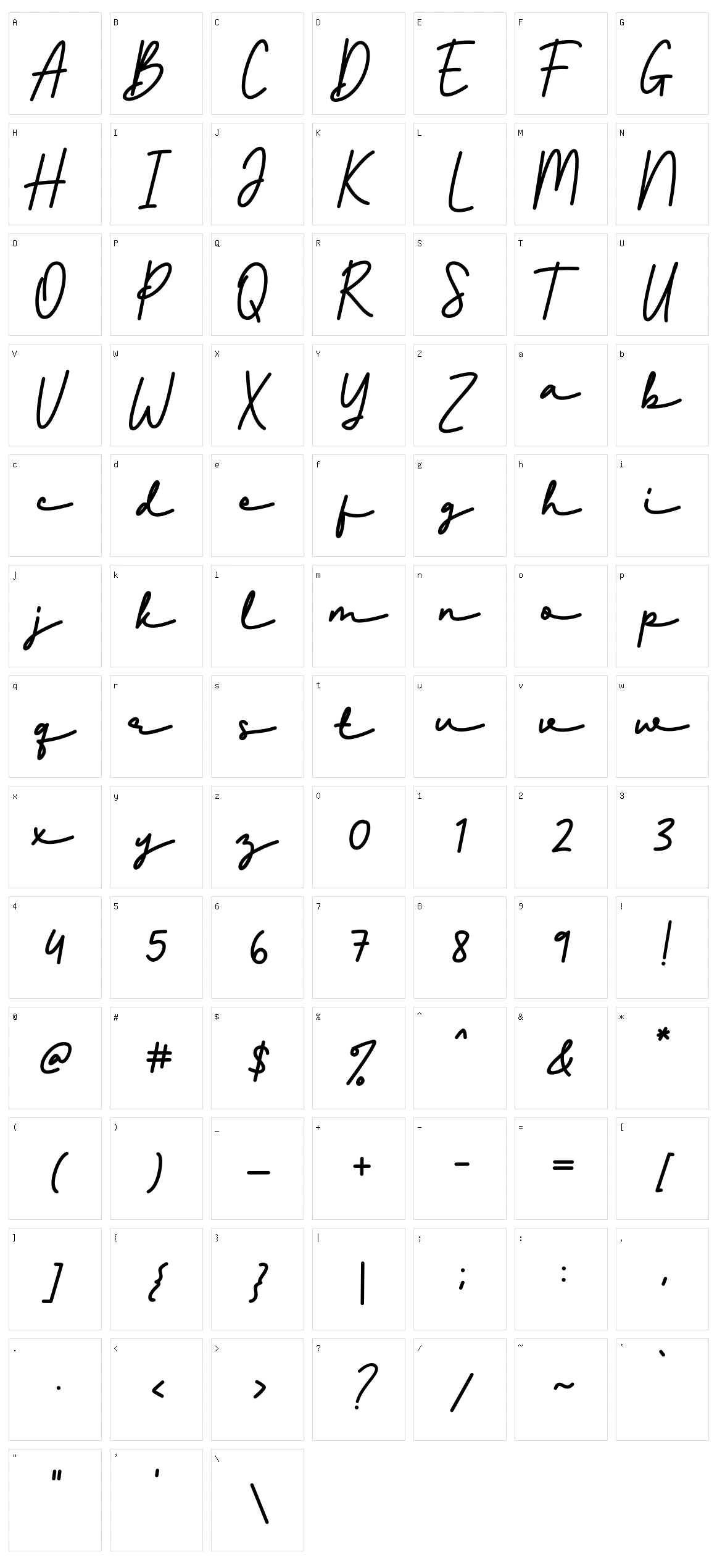 Open Story Character Set