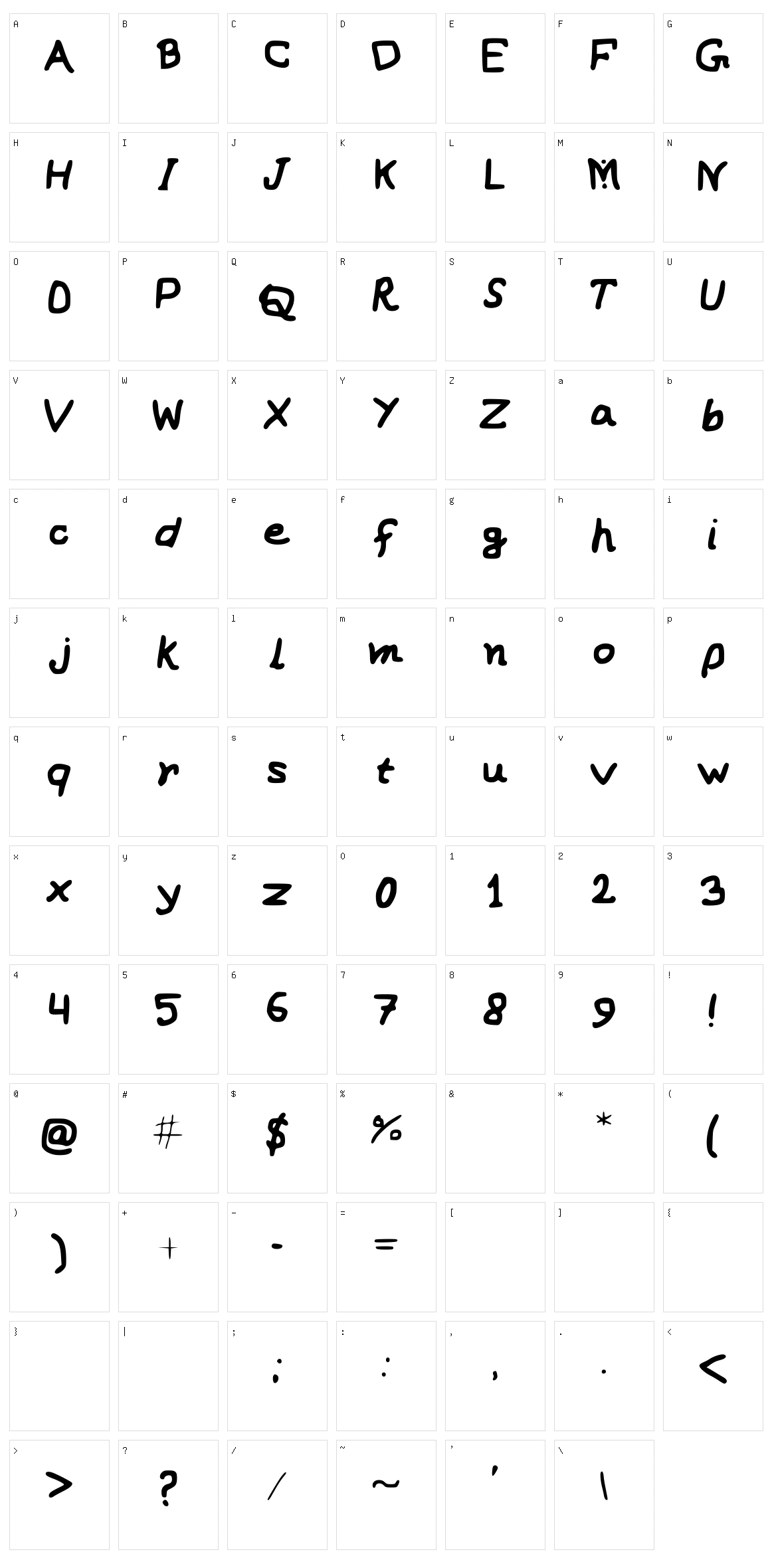 OPM Character Set