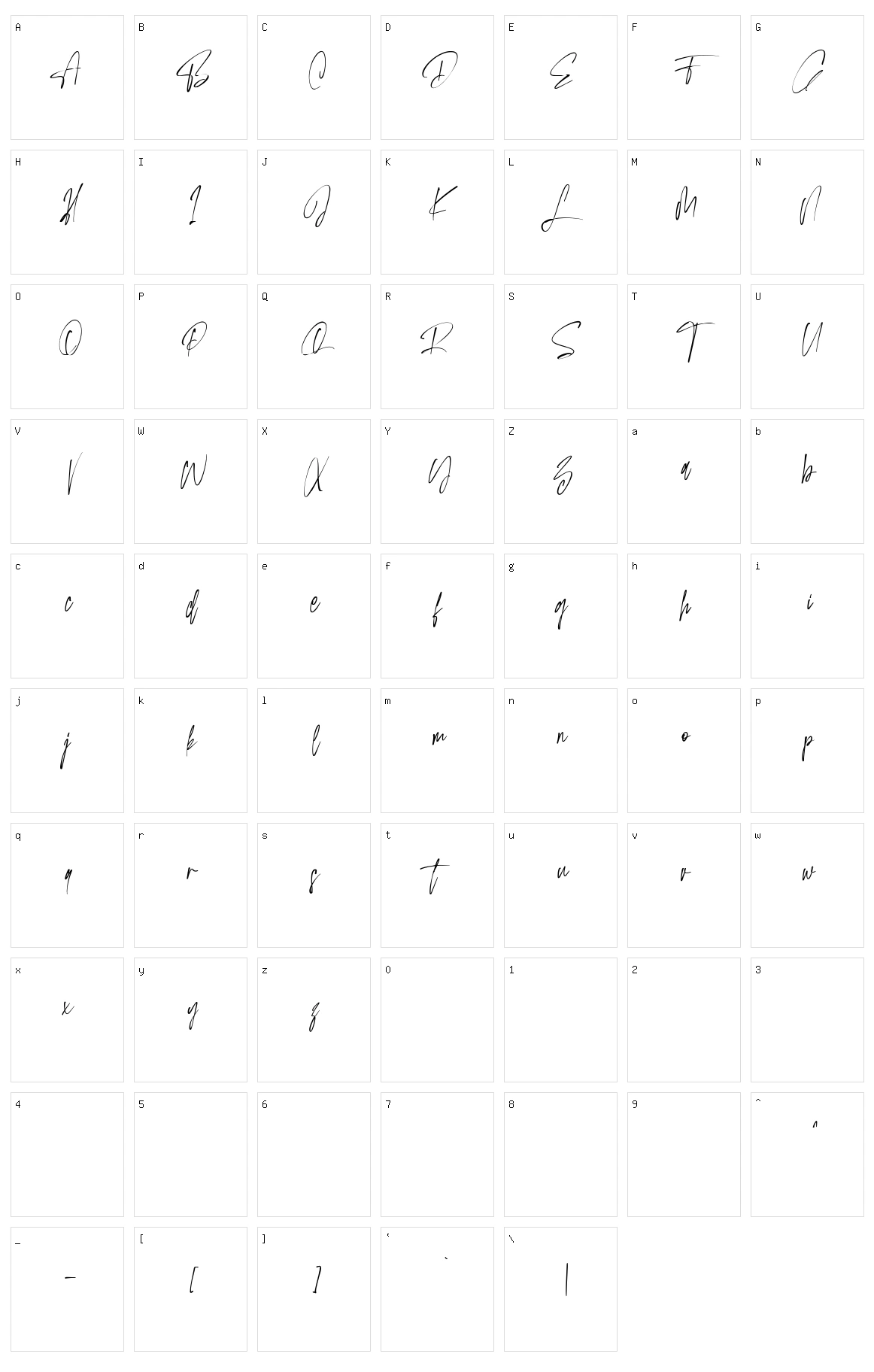 Orbitens Character Set