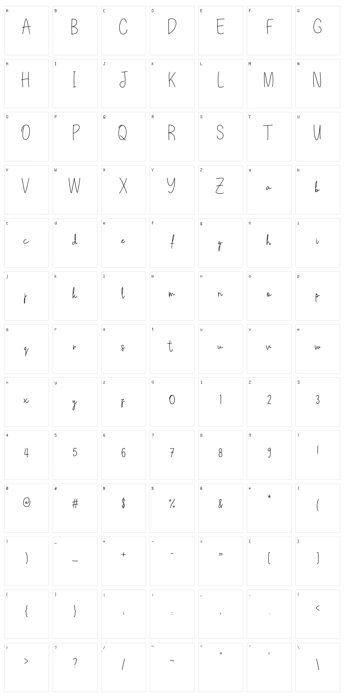 Orenda Character Set