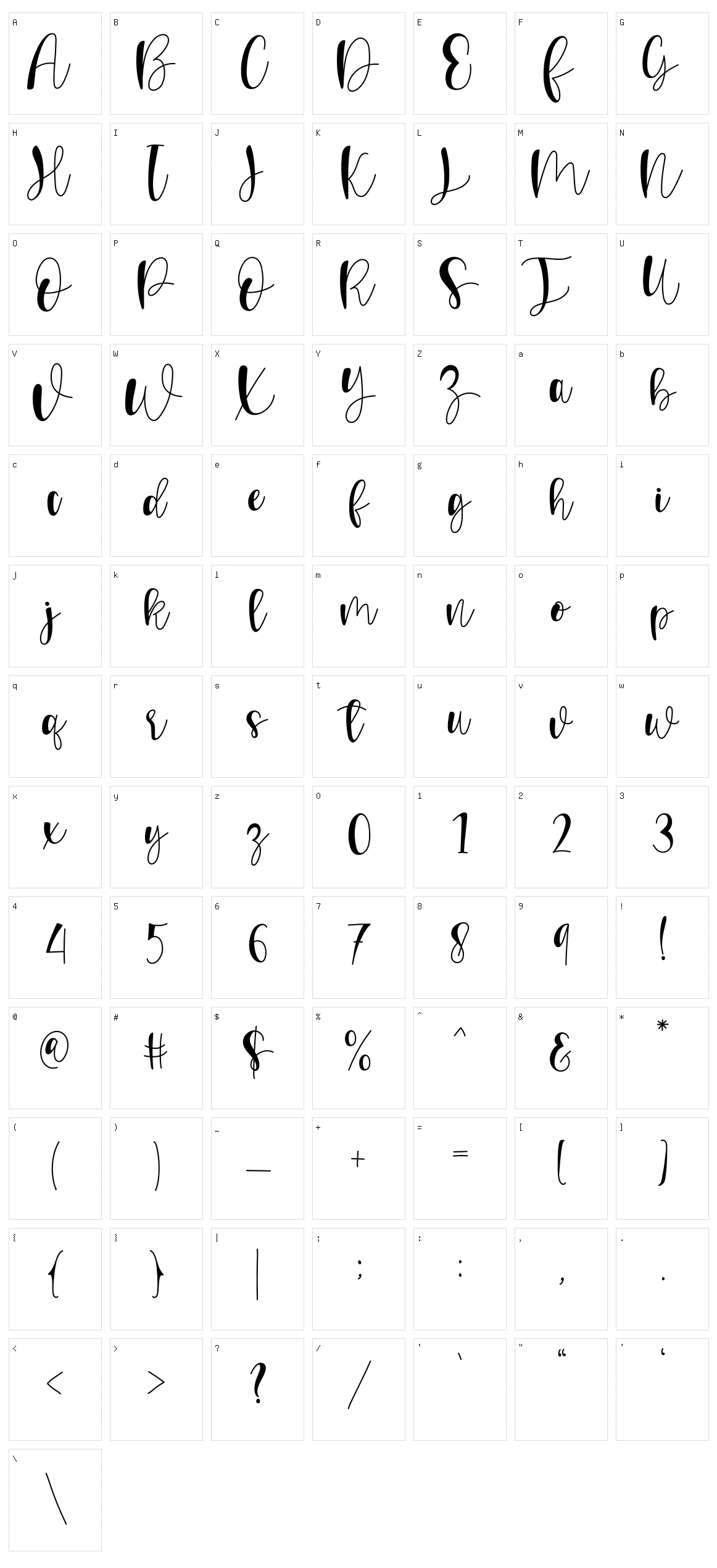 Orlline Character Set