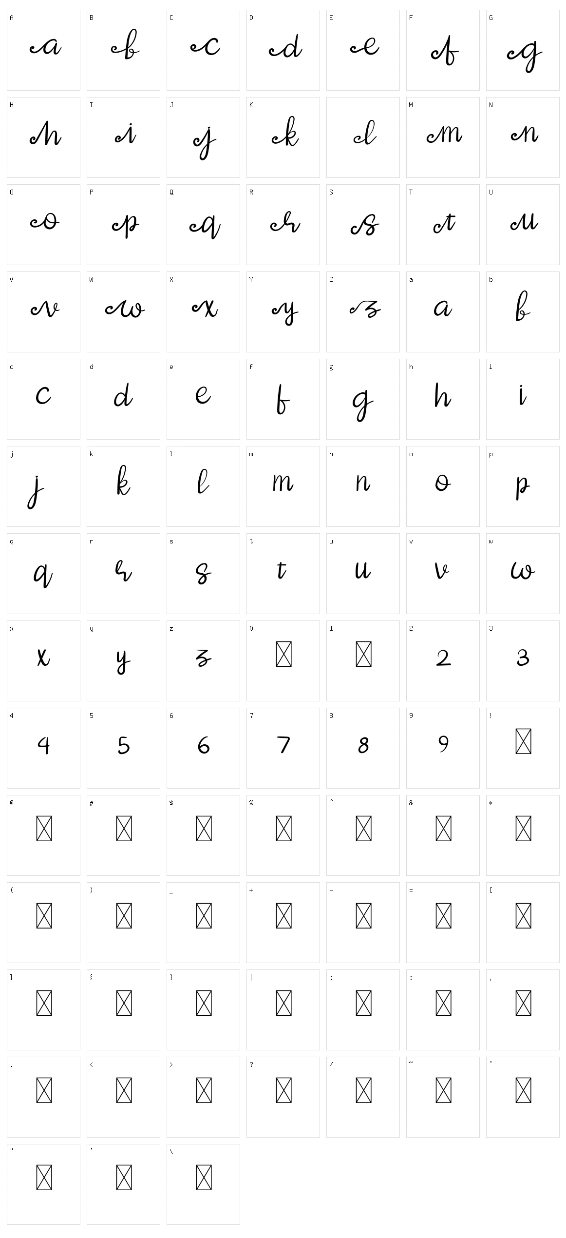 Oska Character Set
