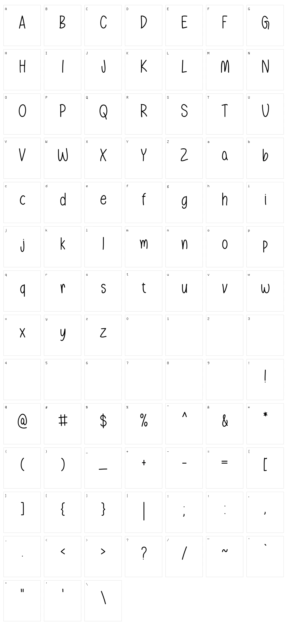 Our Generation Character Set