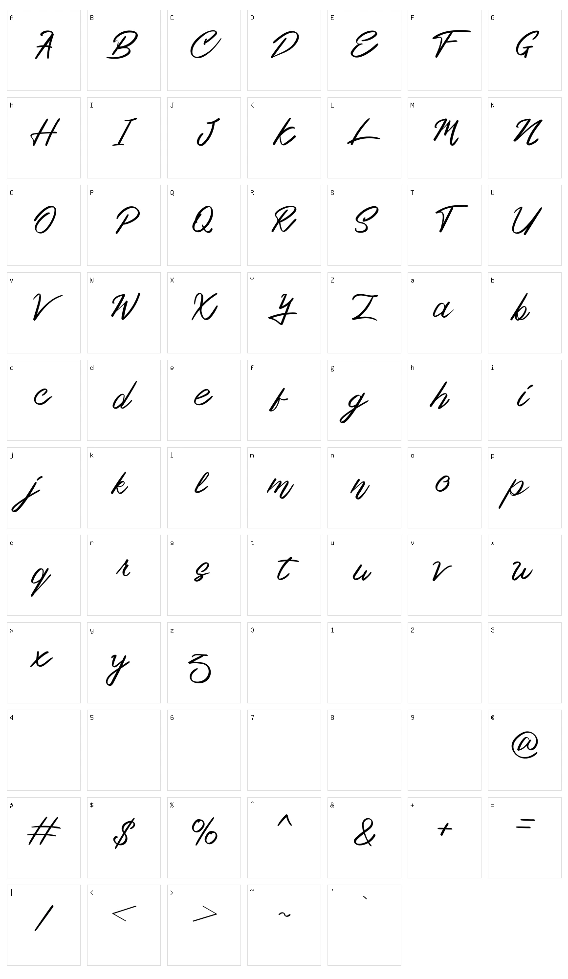 Ourlastt Character Set