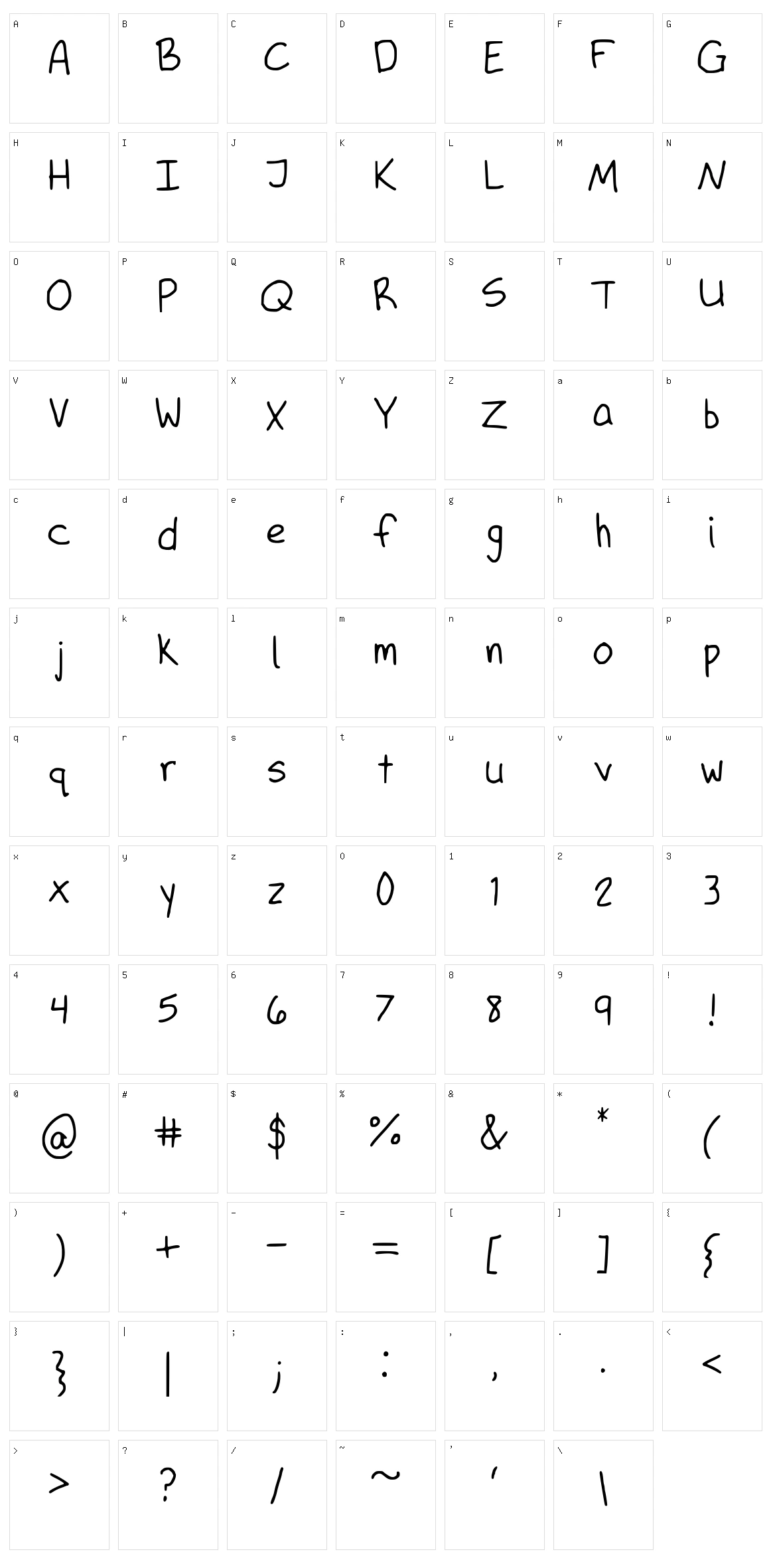 Outrheageous Character Set
