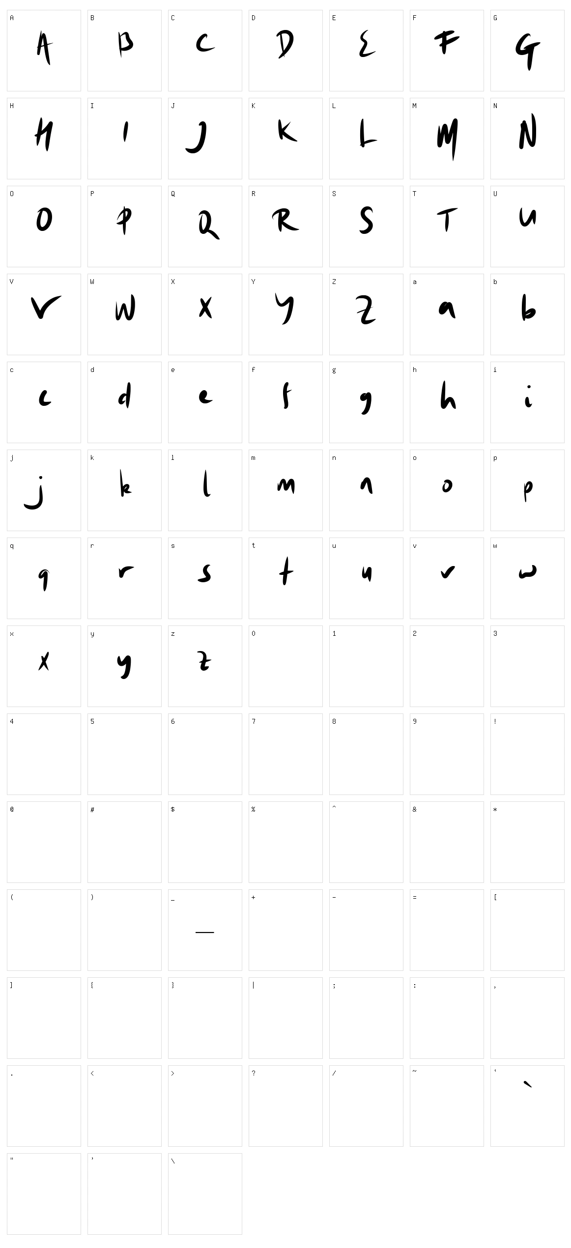 Ovalis Character Set