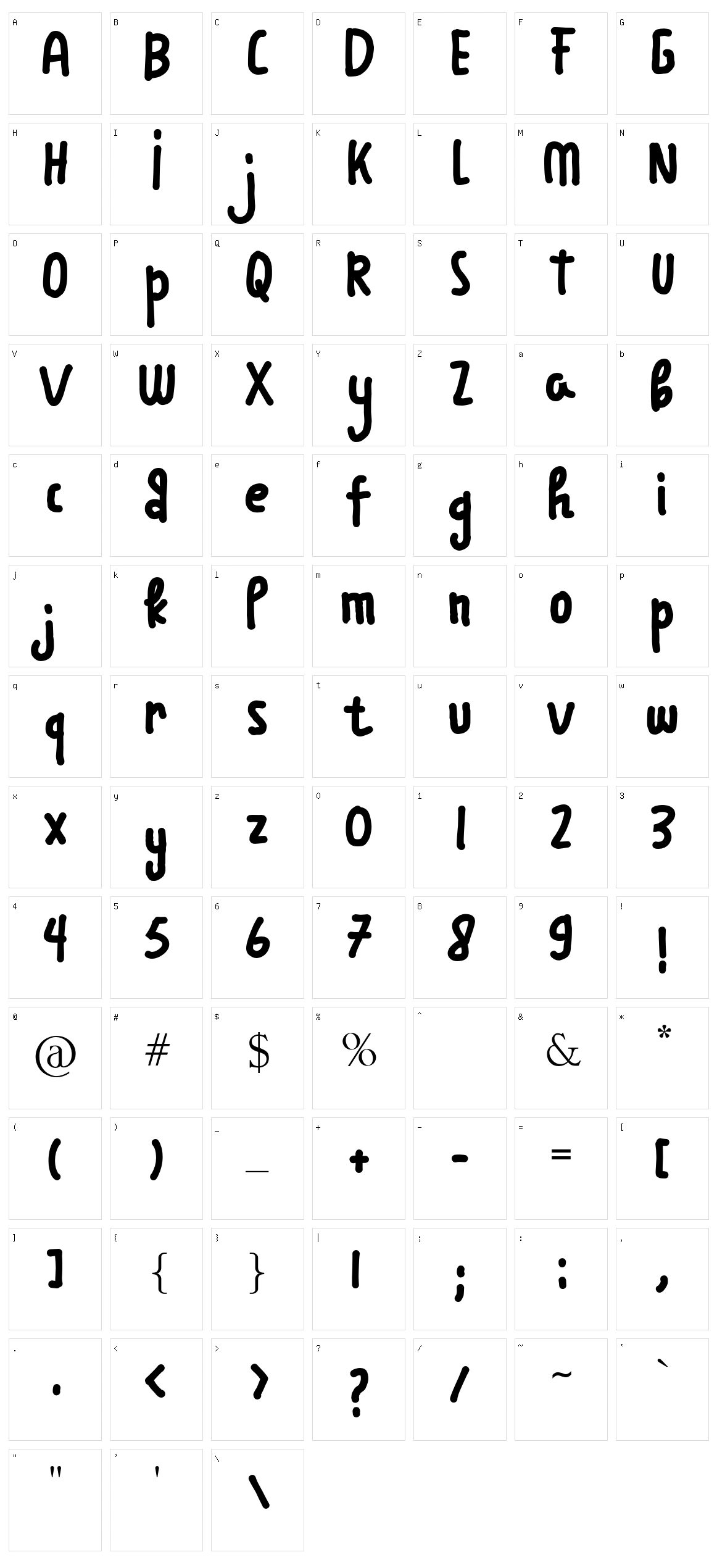 Over the Moon Character Set